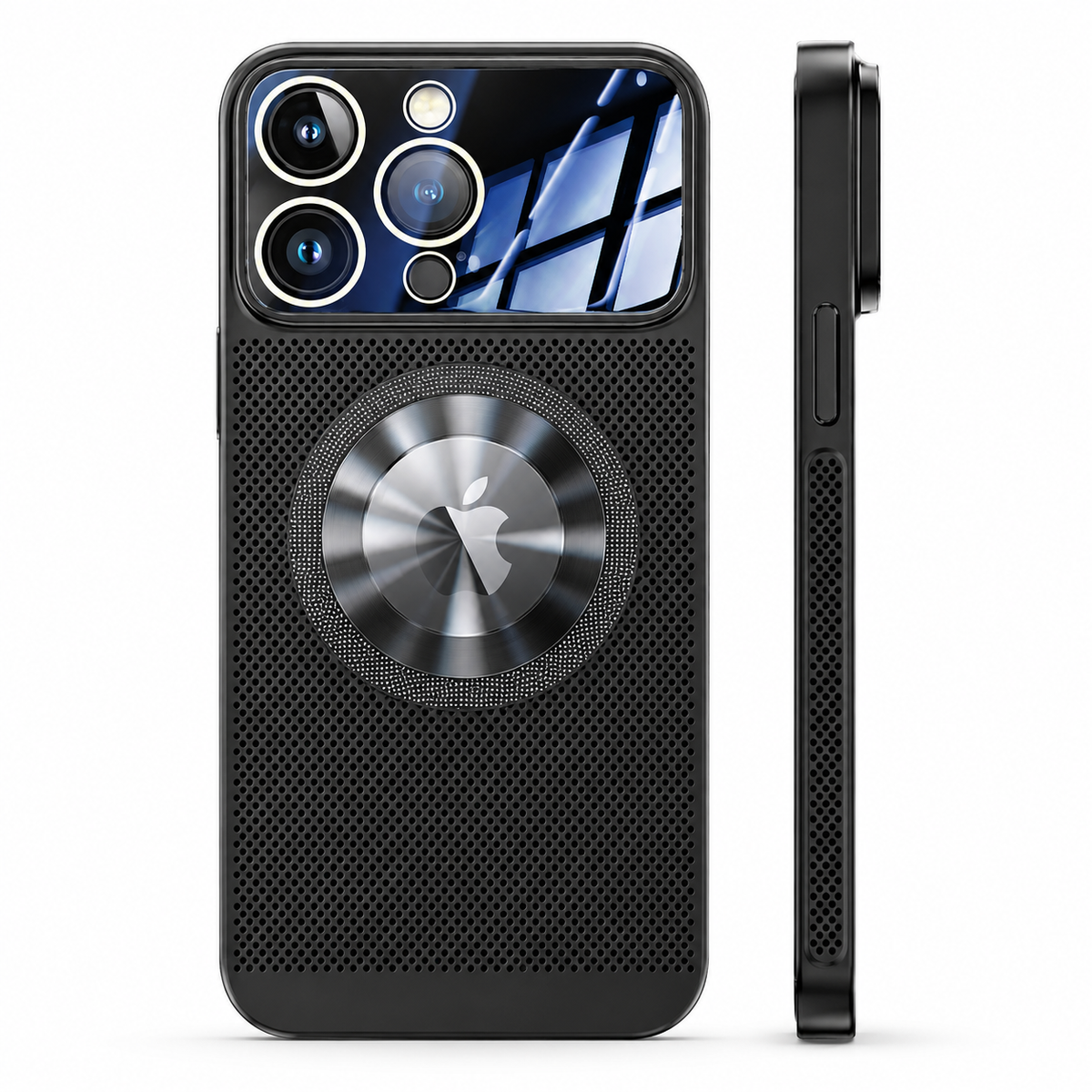 Luxury iPhone Case MagSafe Compatible Heat Dissipation Metal Frame Shockproof Protective Cover Camera Lens Protection Electroplated Design Slim Profile