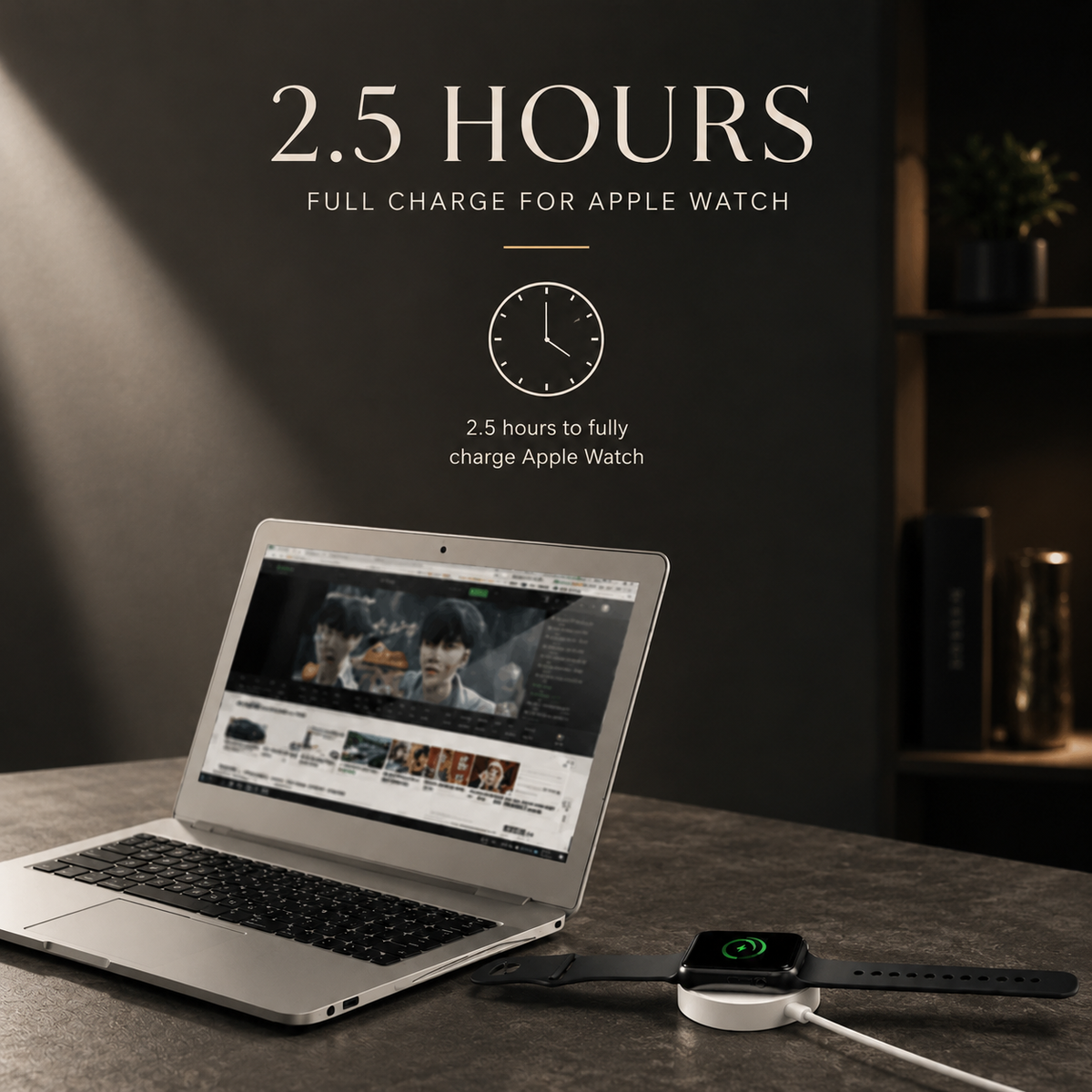 Premium 2 in 1 Magnetic Wireless Charger Cable USB A Fast Charging Cord Smart Chip Protection Magnetic Charging Cable Portable Compatible with iPhone