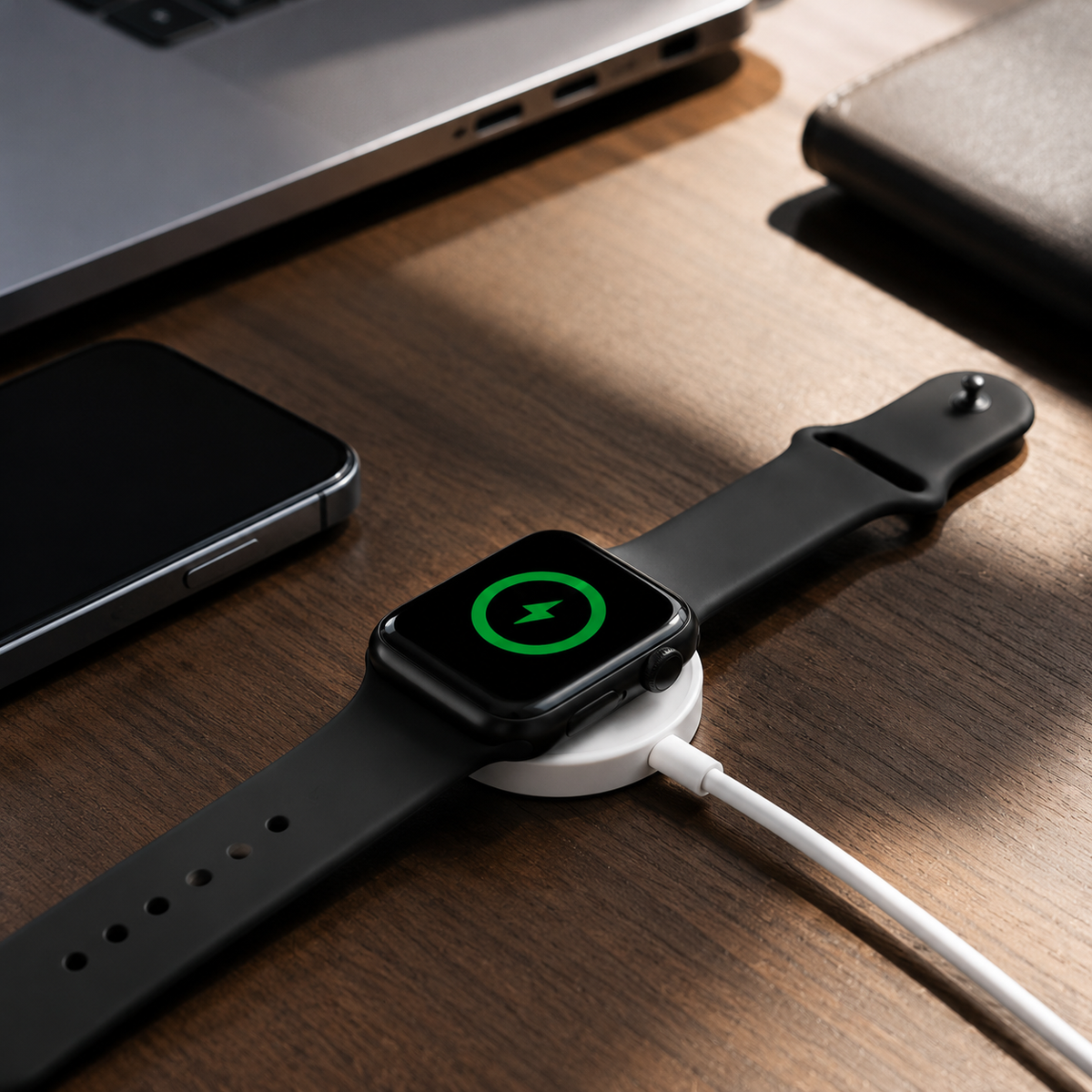 Premium 2 in 1 Magnetic Wireless Charger Cable USB A Fast Charging Cord Smart Chip Protection Magnetic Charging Cable Portable Compatible with iPhone