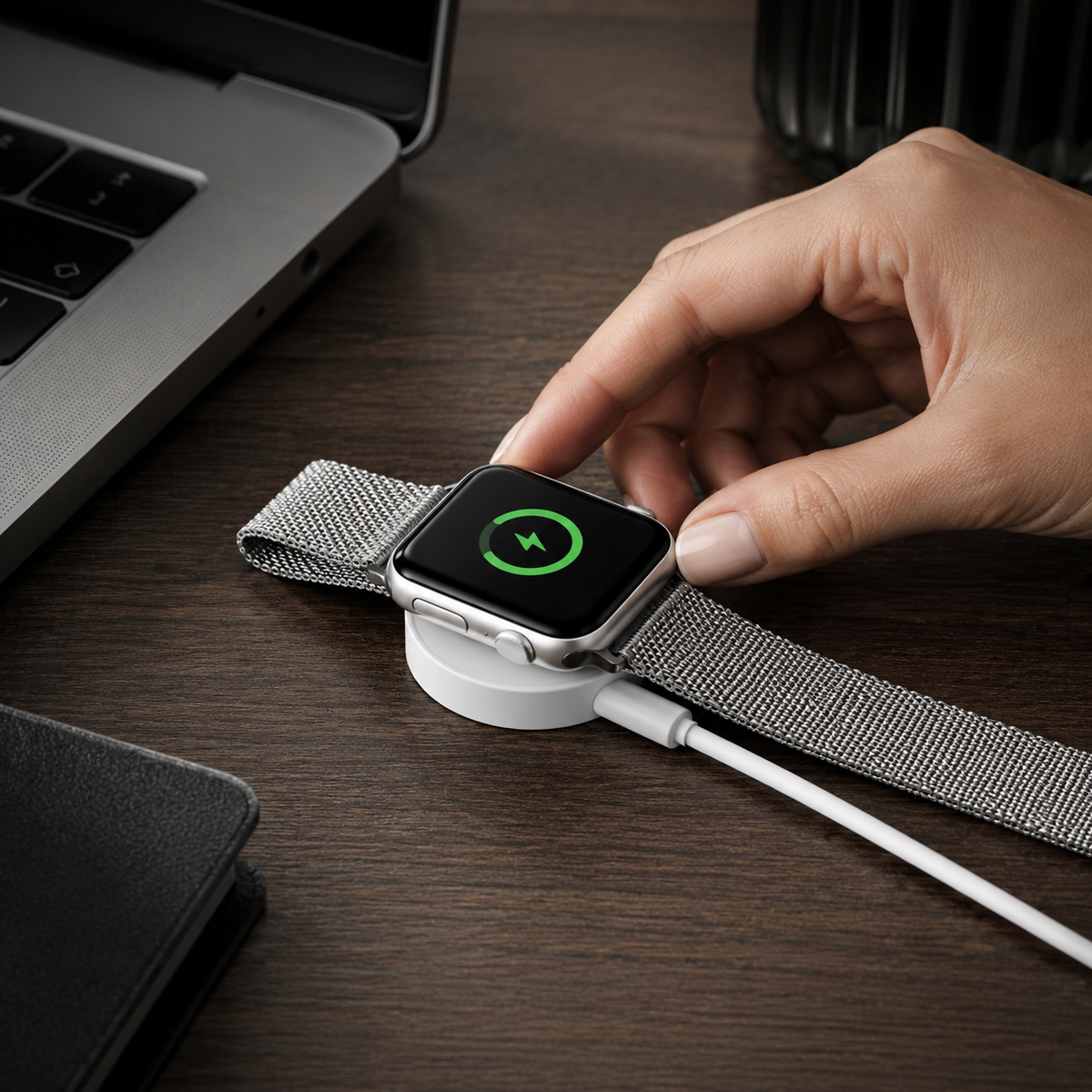 Premium 2 in 1 Magnetic Wireless Charger Cable USB A Fast Charging Cord Smart Chip Protection Magnetic Charging Cable Portable Compatible with iPhone