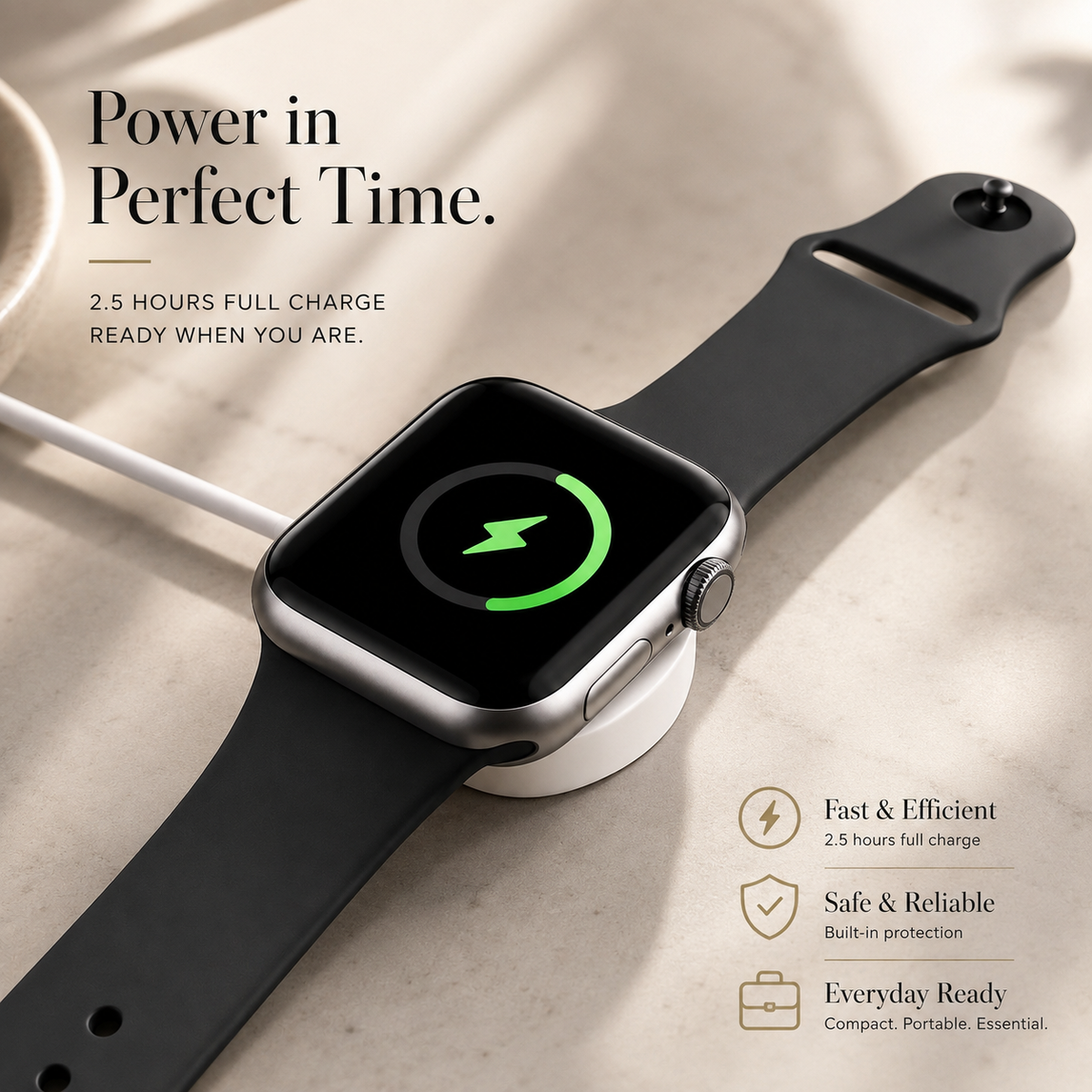 Premium 2 in 1 Magnetic Wireless Charger Cable USB A Fast Charging Cord Smart Chip Protection Magnetic Charging Cable Portable Compatible with iPhone