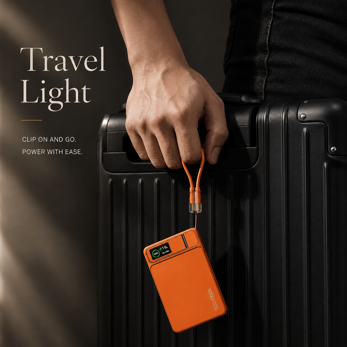 Premium 3 in 1 Magnetic Wireless Power Bank 20W Fast Charging Portable Battery Built In Stand Digital Display Watch Charger Compatible with iPhone