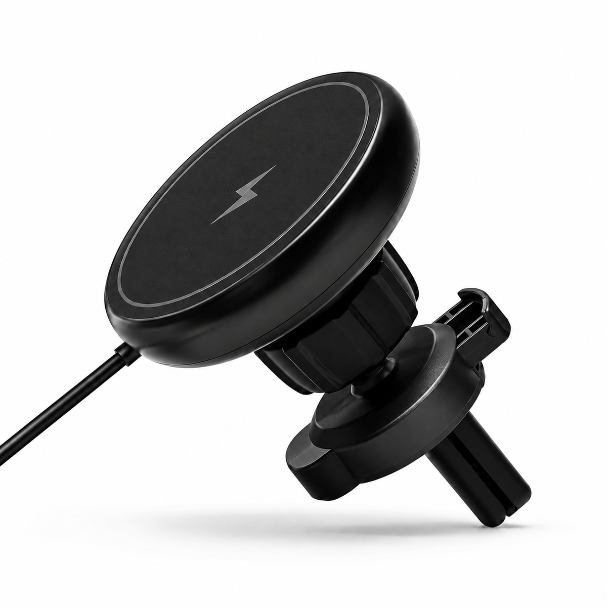 Premium 30W Magnetic Wireless Car Charger Fast Charging Phone Holder Dashboard Air Vent Mount 360 Rotation Smart Chip Anti Slip Compatible with iPhone
