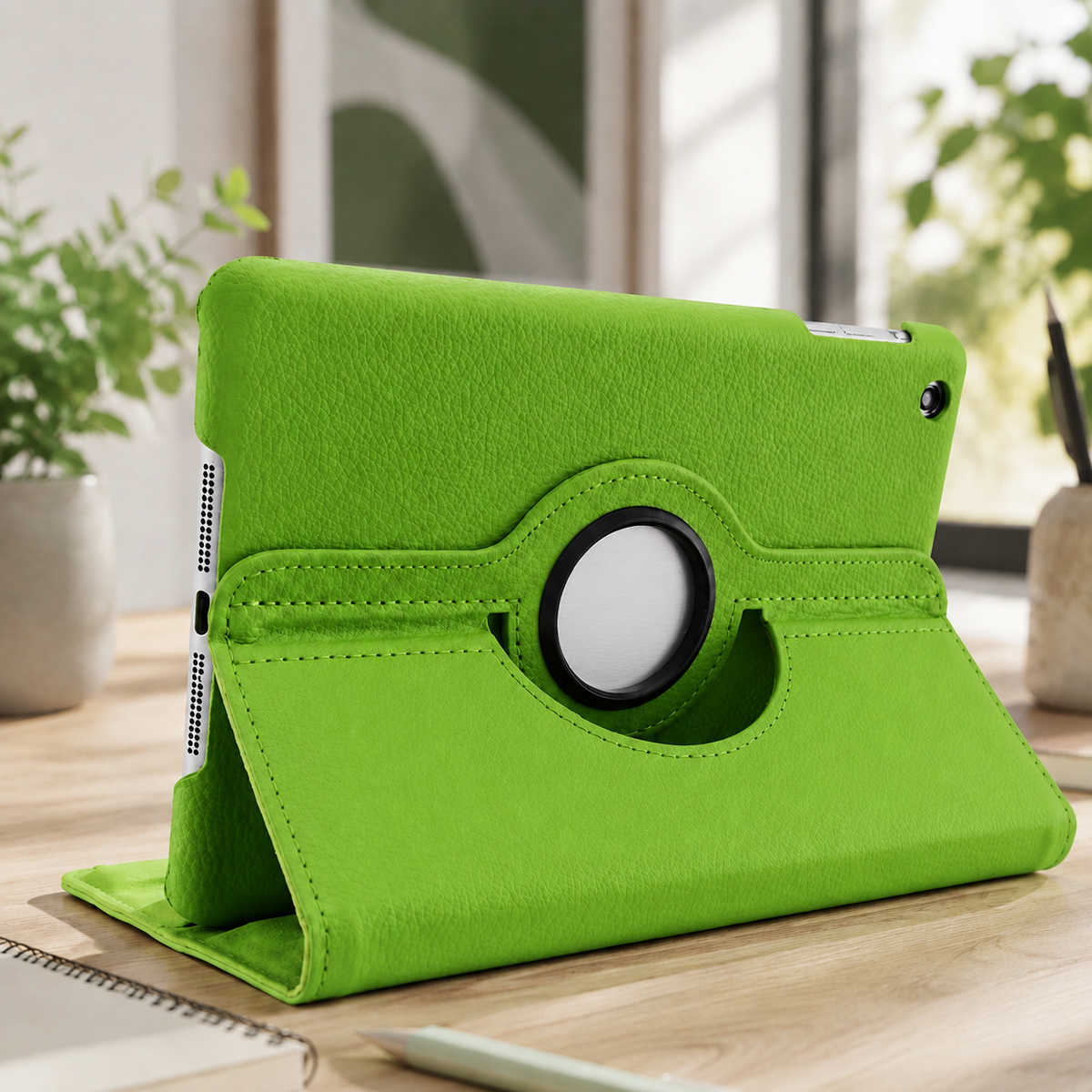 Premium 360 Rotating PU Leather iPad Case Smart Cover Auto Sleep Wake Shockproof Stand Multi Angle Tablet Protective Case Compatible with iPad