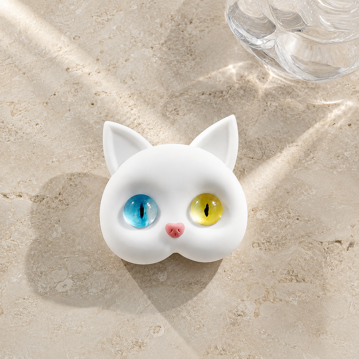 Premium 3D Cat Phone Grip Holder Korean INS Style Air Cushion Finger Ring Stand Foldable Rotating Anti Drop Smartphone Accessory Compatible with iPhone