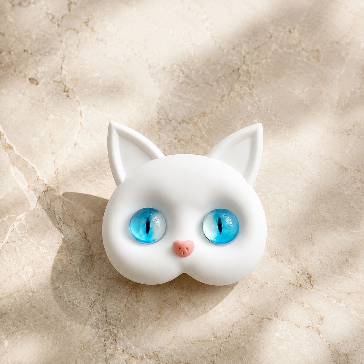 Premium 3D Cat Phone Grip Holder Korean INS Style Air Cushion Finger Ring Stand Foldable Rotating Anti Drop Smartphone Accessory Compatible with iPhone