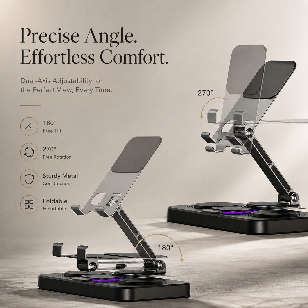Premium 4 in 1 Magnetic Wireless Charging Station 15W Fast Charger Foldable Stand Phone Watch Earbuds LED USB Type C Compatible with iPhone