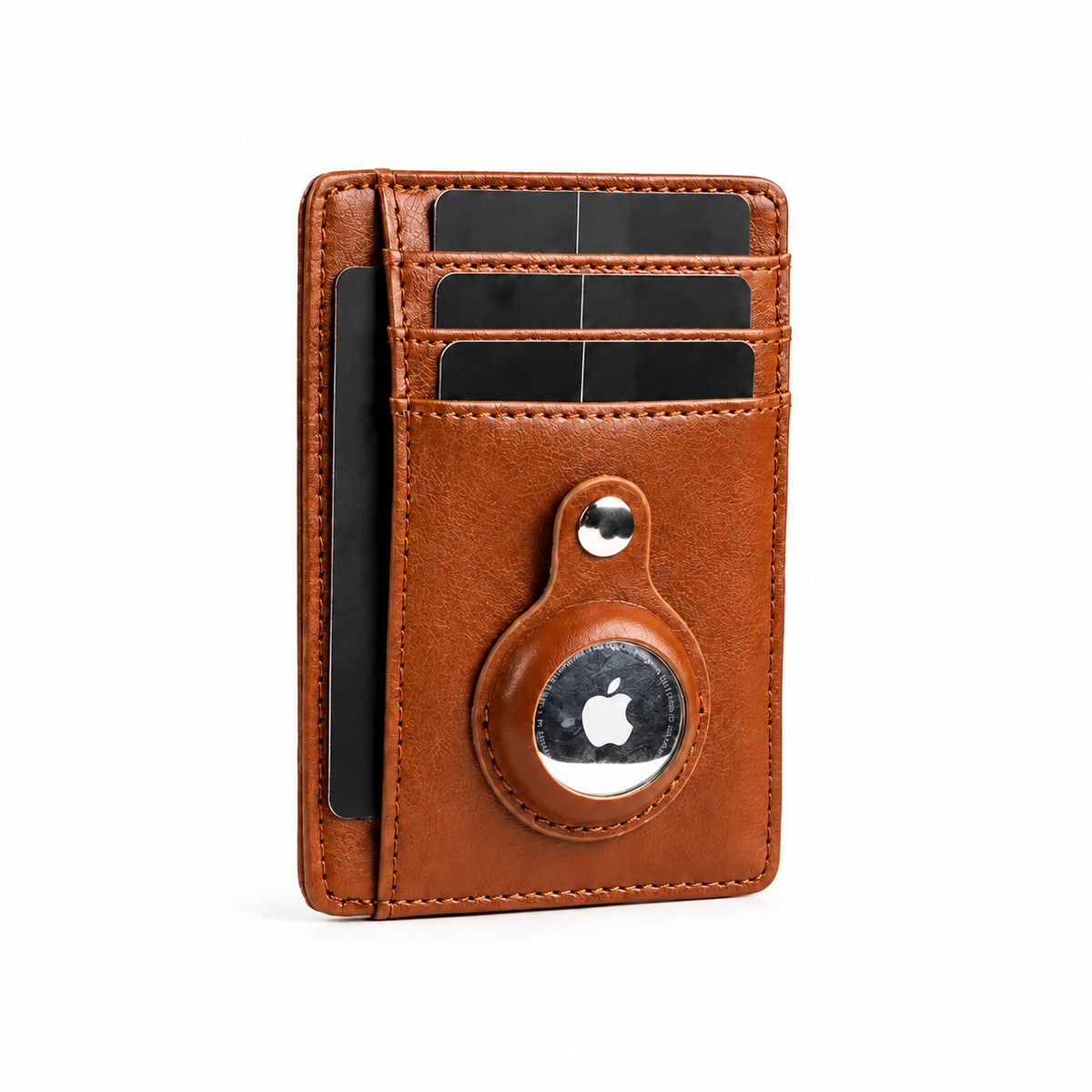 Premium AirTag Wallet Leather Card Holder RFID Blocking Slim Anti Lost Scratch Resistant Cash Coin Holder Travel Wallet Compatible with iPhone