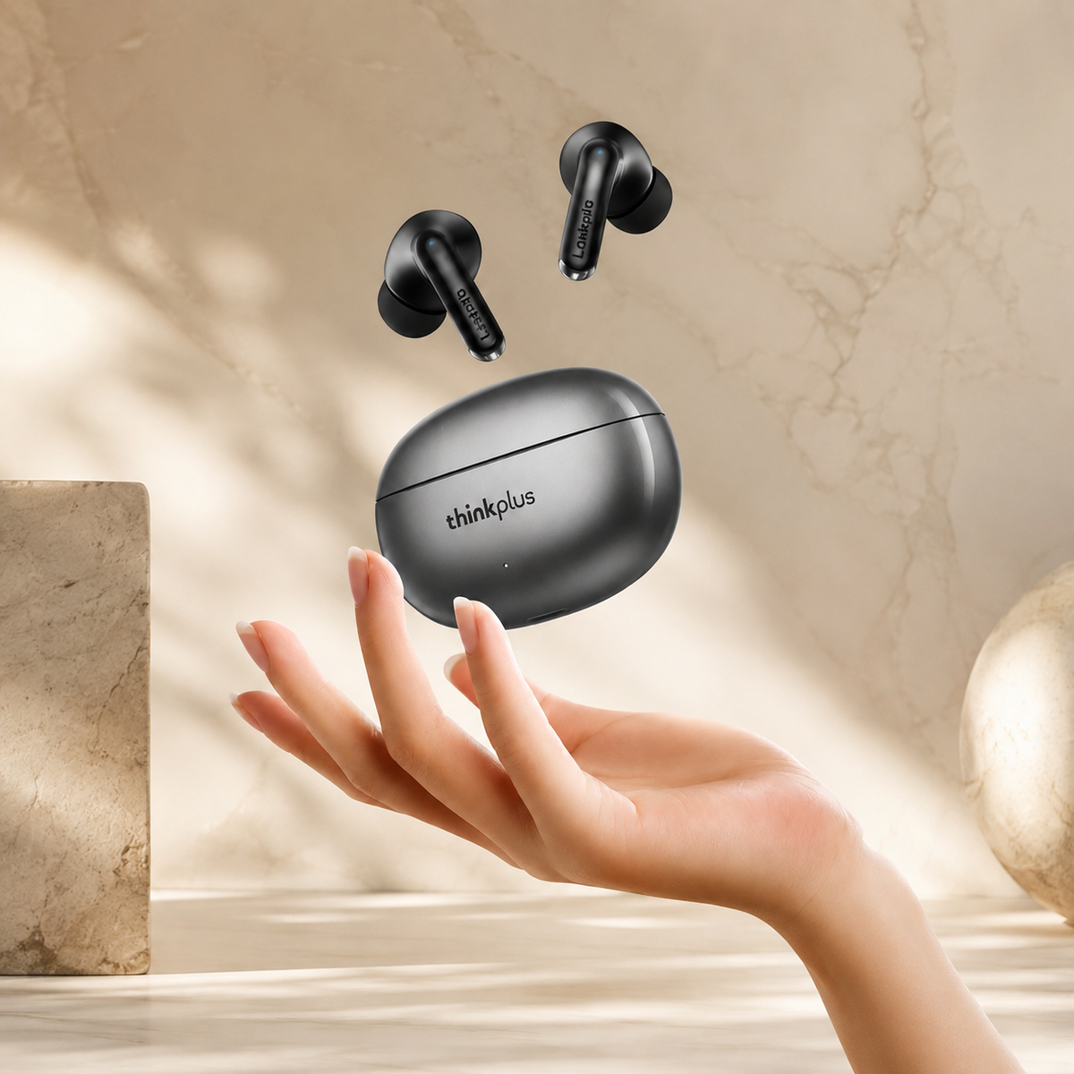 Premium Bluetooth 5.3 Wireless Earbuds Stereo In Ear Headphones Clear Microphone Sport Fit Low Latency Charging Case TWS Compatible with iPhone