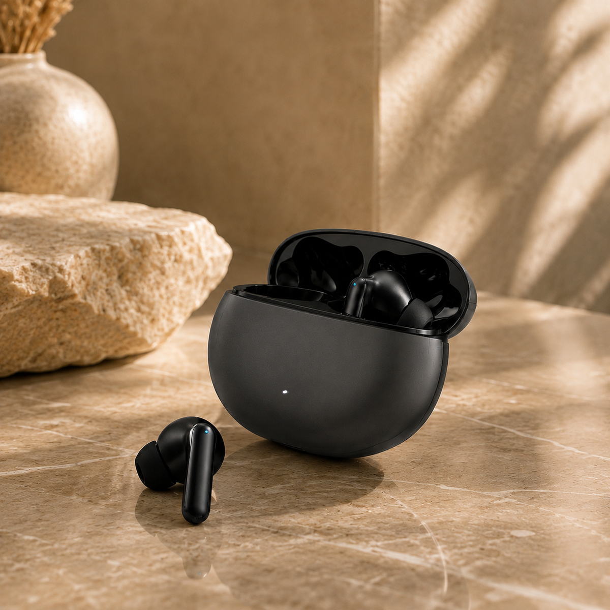 Premium Bluetooth 5.3 Wireless Earbuds Stereo In Ear Headphones Clear Microphone Sport Fit Low Latency Charging Case TWS Compatible with iPhone