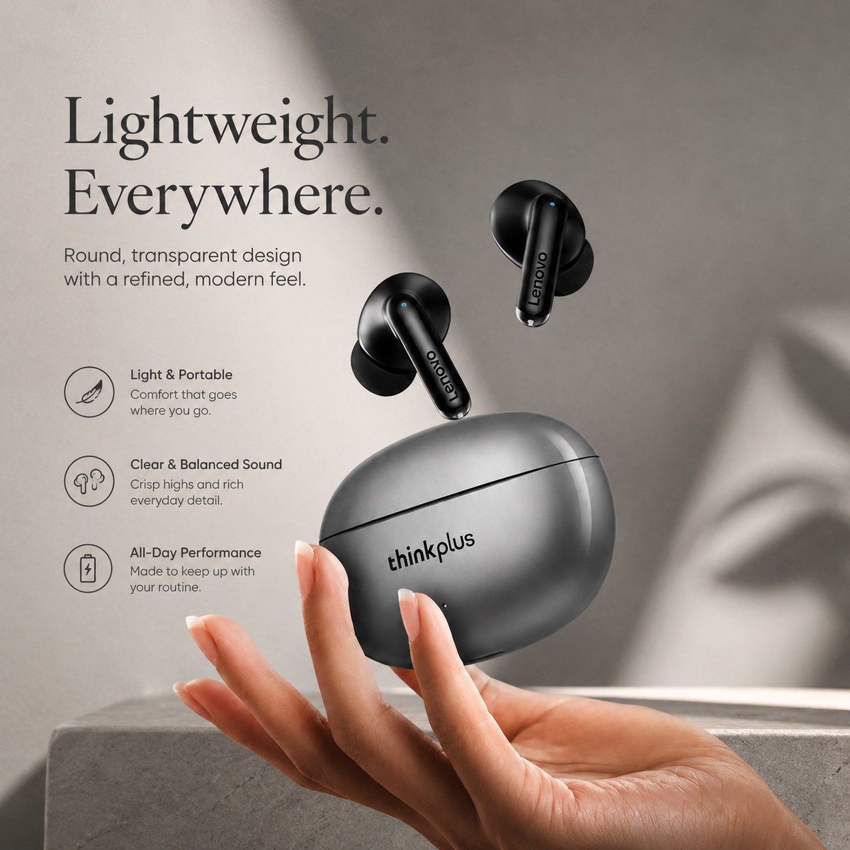 Premium Bluetooth 5.3 Wireless Earbuds Stereo In Ear Headphones Clear Microphone Sport Fit Low Latency Charging Case TWS Compatible with iPhone