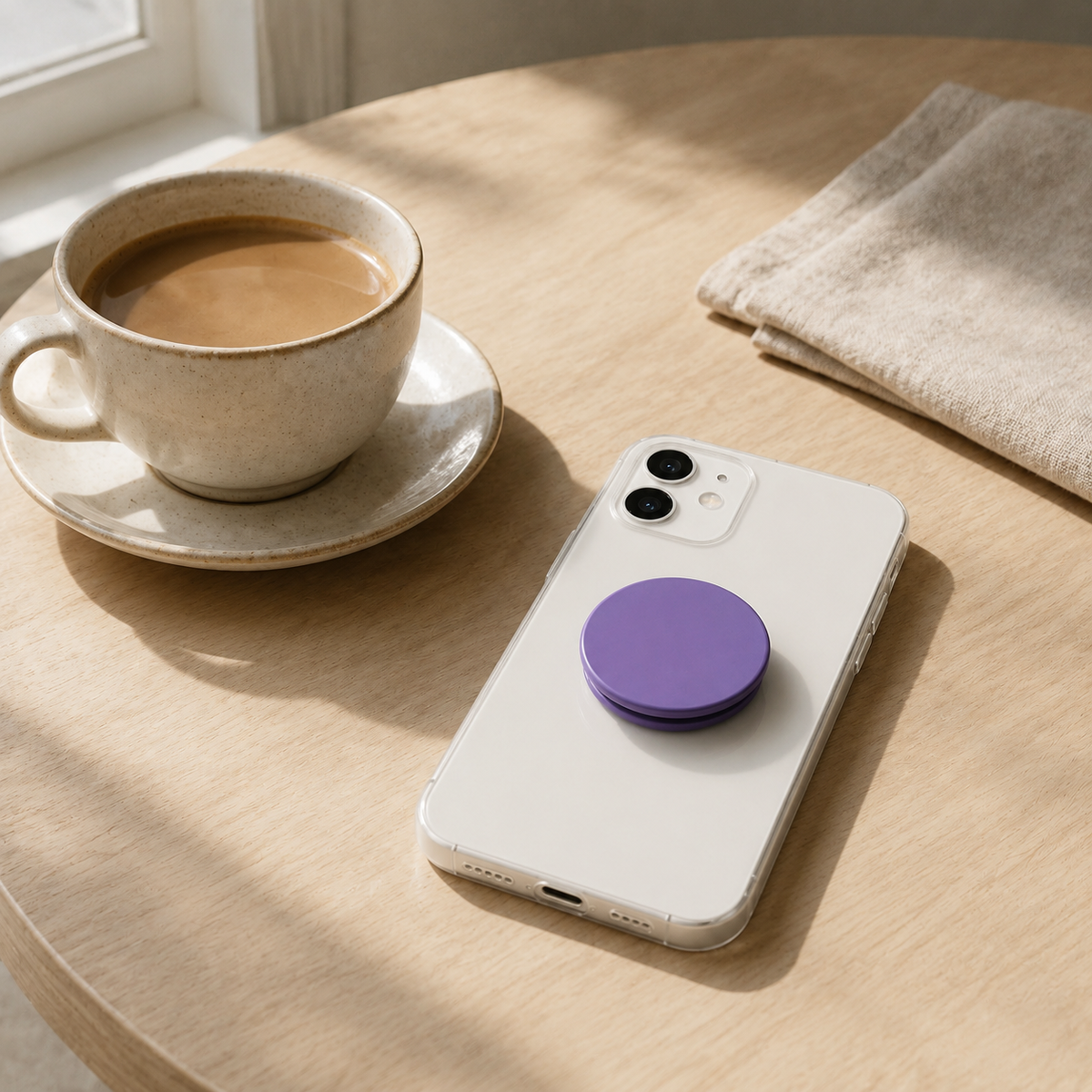 Premium Foldable Finger Ring Phone Holder Expandable Grip Stand Anti Slip Kickstand Round Socket Mount Adjustable Smartphone Holder Compatible with iPhone