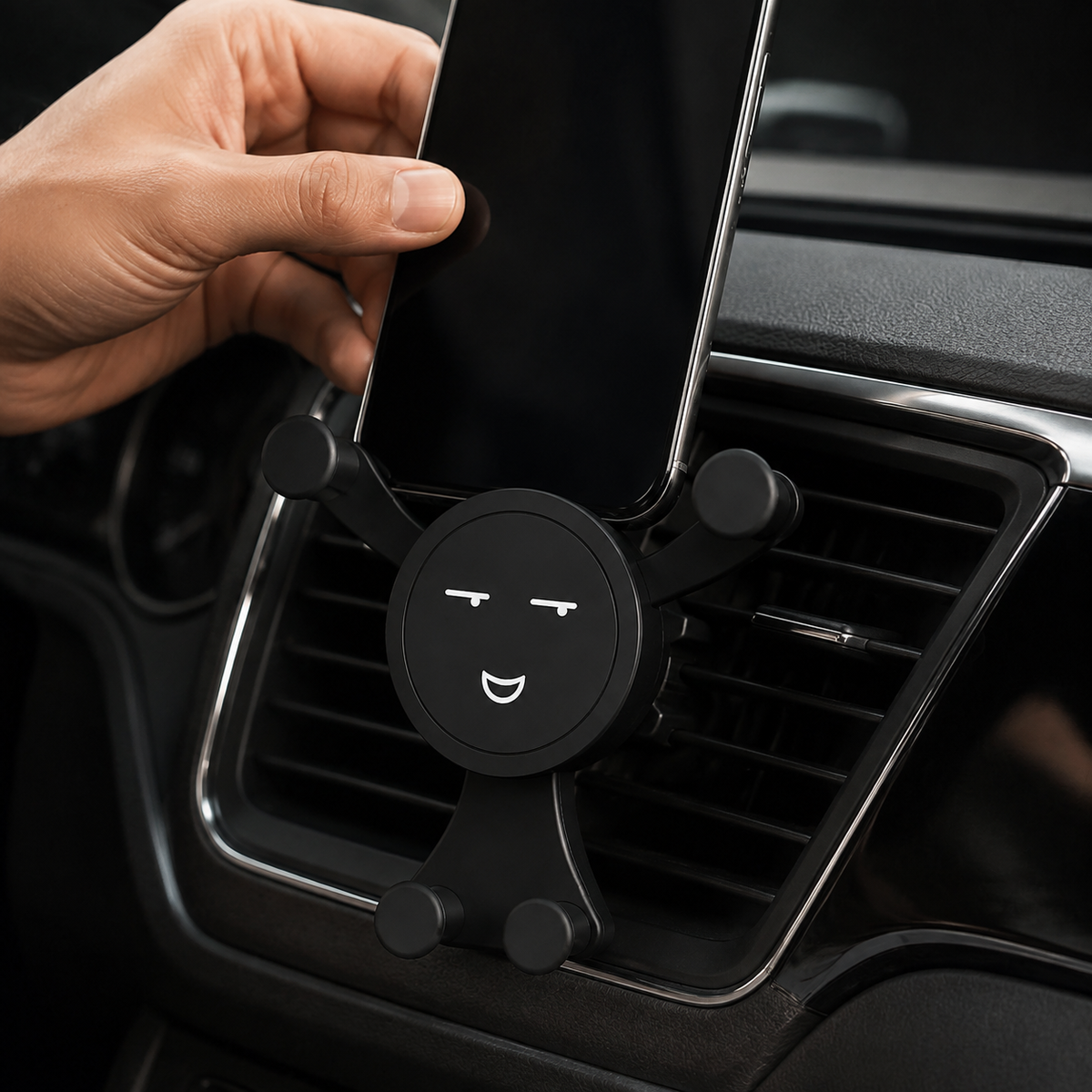 Premium Gravity Car Phone Holder Auto Lock Air Vent Mount Hands Free Smartphone Stand Anti Slip GPS Car Mount Adjustable Stable Compatible with iPhone