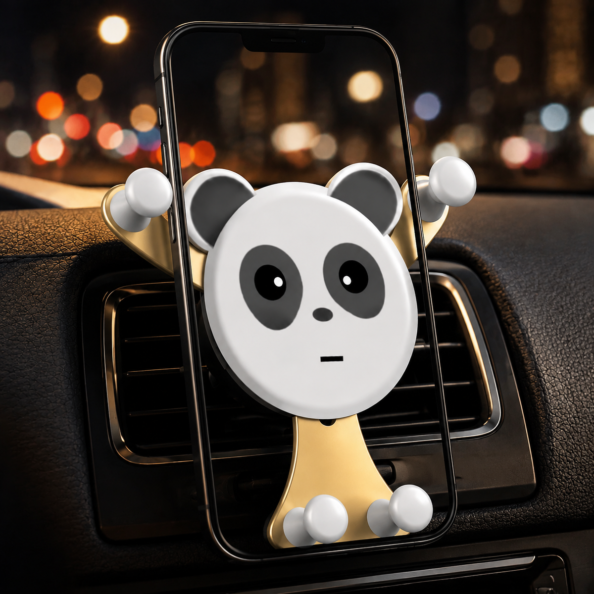 Premium Gravity Car Phone Holder Auto Lock Air Vent Mount Hands Free Smartphone Stand Anti Slip GPS Car Mount Adjustable Stable Compatible with iPhone
