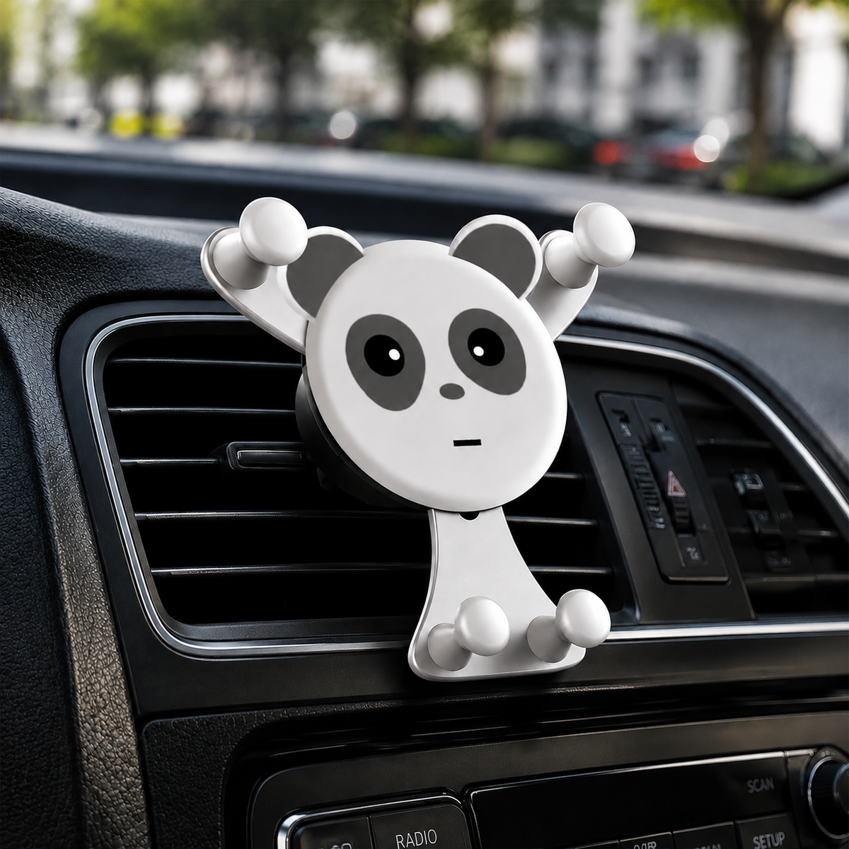 Premium Gravity Car Phone Holder Auto Lock Air Vent Mount Hands Free Smartphone Stand Anti Slip GPS Car Mount Adjustable Stable Compatible with iPhone