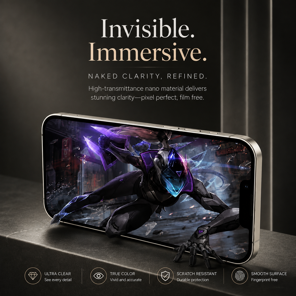 Premium Hydrogel Screen Protector Flexible Full Cover Protective Film Scratch Resistant Smooth Touch Impact Protection Compatible with iPhone