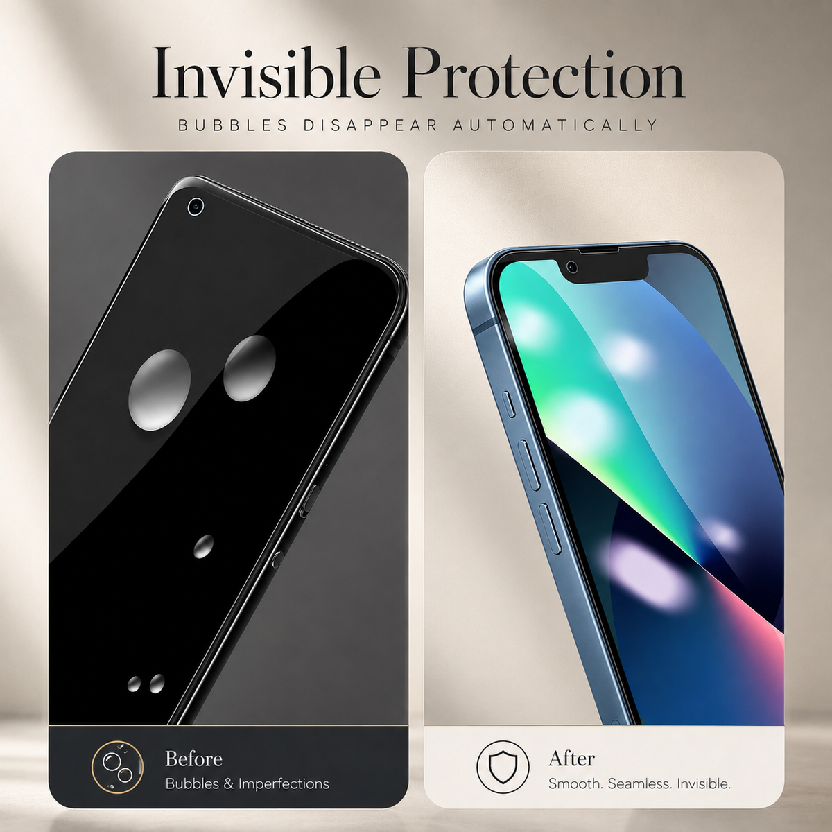 Premium Hydrogel Screen Protector Flexible Full Cover Protective Film Scratch Resistant Smooth Touch Impact Protection Compatible with iPhone