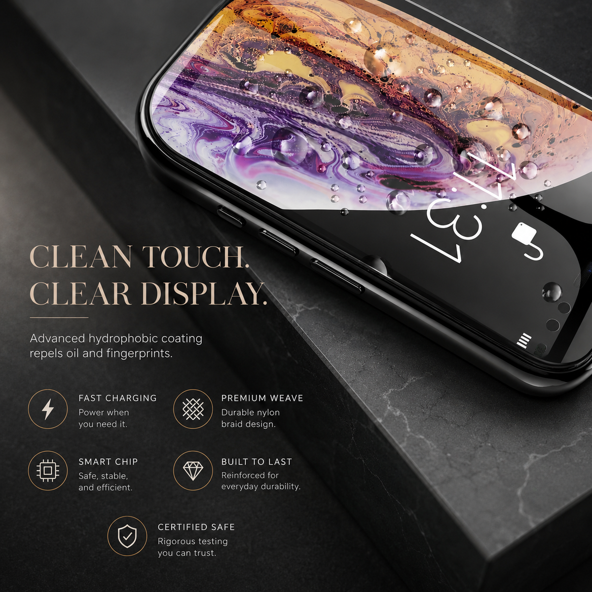 Premium Hydrogel Screen Protector Flexible Full Cover Protective Film Scratch Resistant Smooth Touch Impact Protection Compatible with iPhone