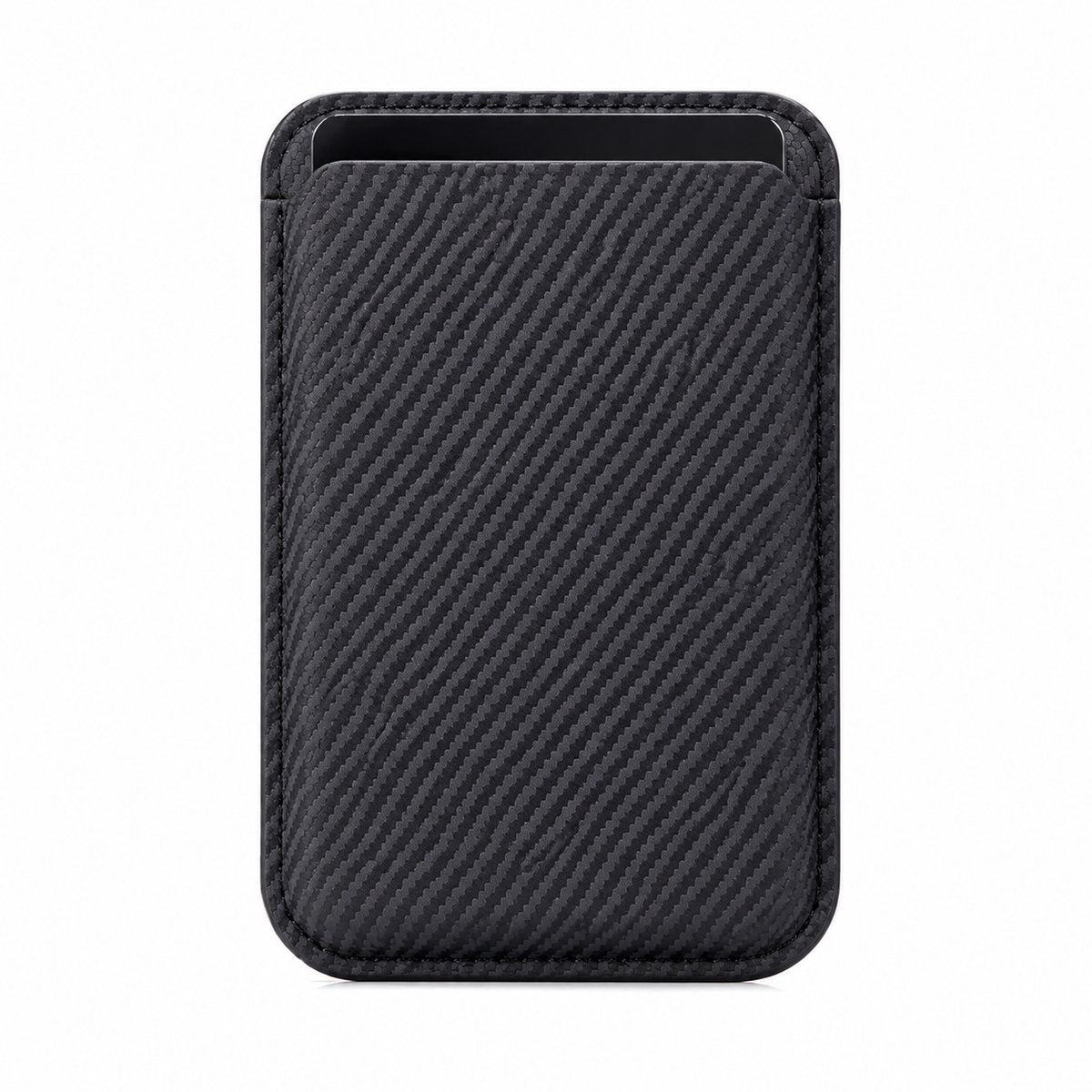 Premium MagSafe Card Holder Wallet Carbon Fiber Magnetic Slim Card Case Credit Card Holder Strong Magnetic Storage Compatible with iPhone