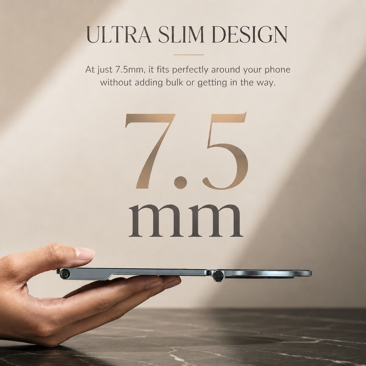 Premium MagSafe Magnetic Phone Tripod Stand Ultra Slim Pocket Phone Holder N52 Magnetic Grip 360 Adjustable Stand Compatible with iPhone