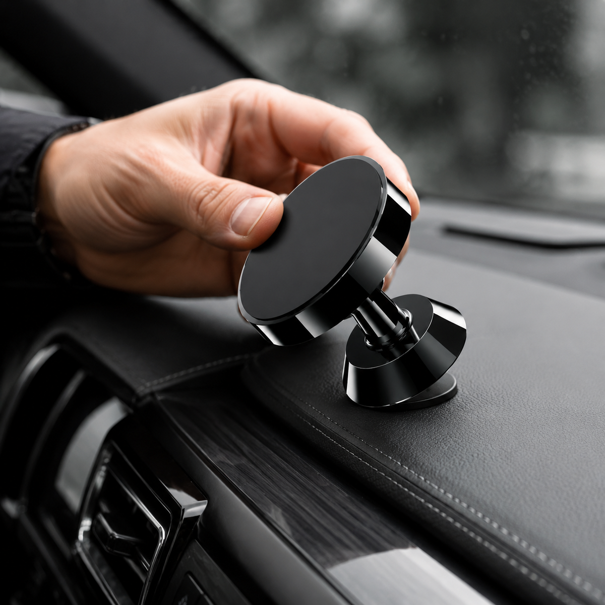 Premium Magnetic Car Phone Holder Strong Magnet Dashboard Air Vent Mount 360 Rotation GPS Stand Hands Free Smartphone Holder Compatible with iPhone
