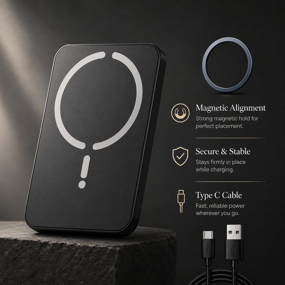 Premium Magnetic Car Wireless Charger Air Vent Phone Holder 100W Fast Charging MagSafe Compatible Wireless Charging Mount Stand Compatible with iPhone