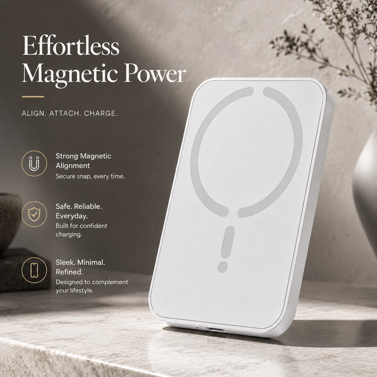 Premium Magnetic Car Wireless Charger Air Vent Phone Holder 100W Fast Charging MagSafe Compatible Wireless Charging Mount Stand Compatible with iPhone