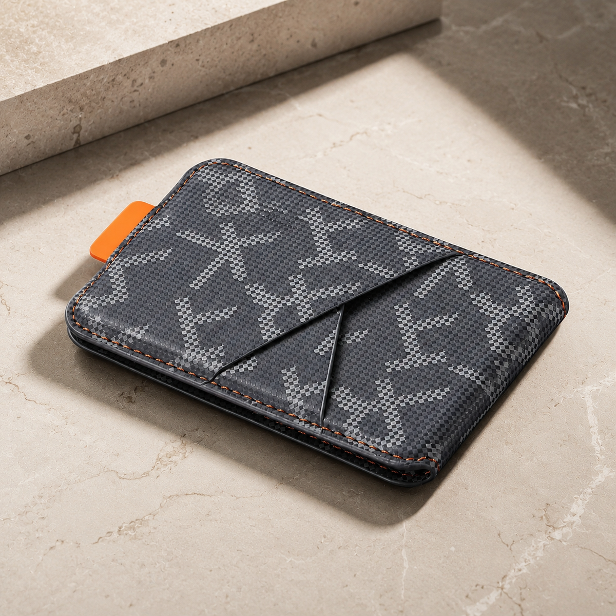 Premium Magnetic Leather Wallet Card Holder MagSafe Card Wallet Strong Magnetic Card Holder Cash Storage RFID Style Compatible with iPhone