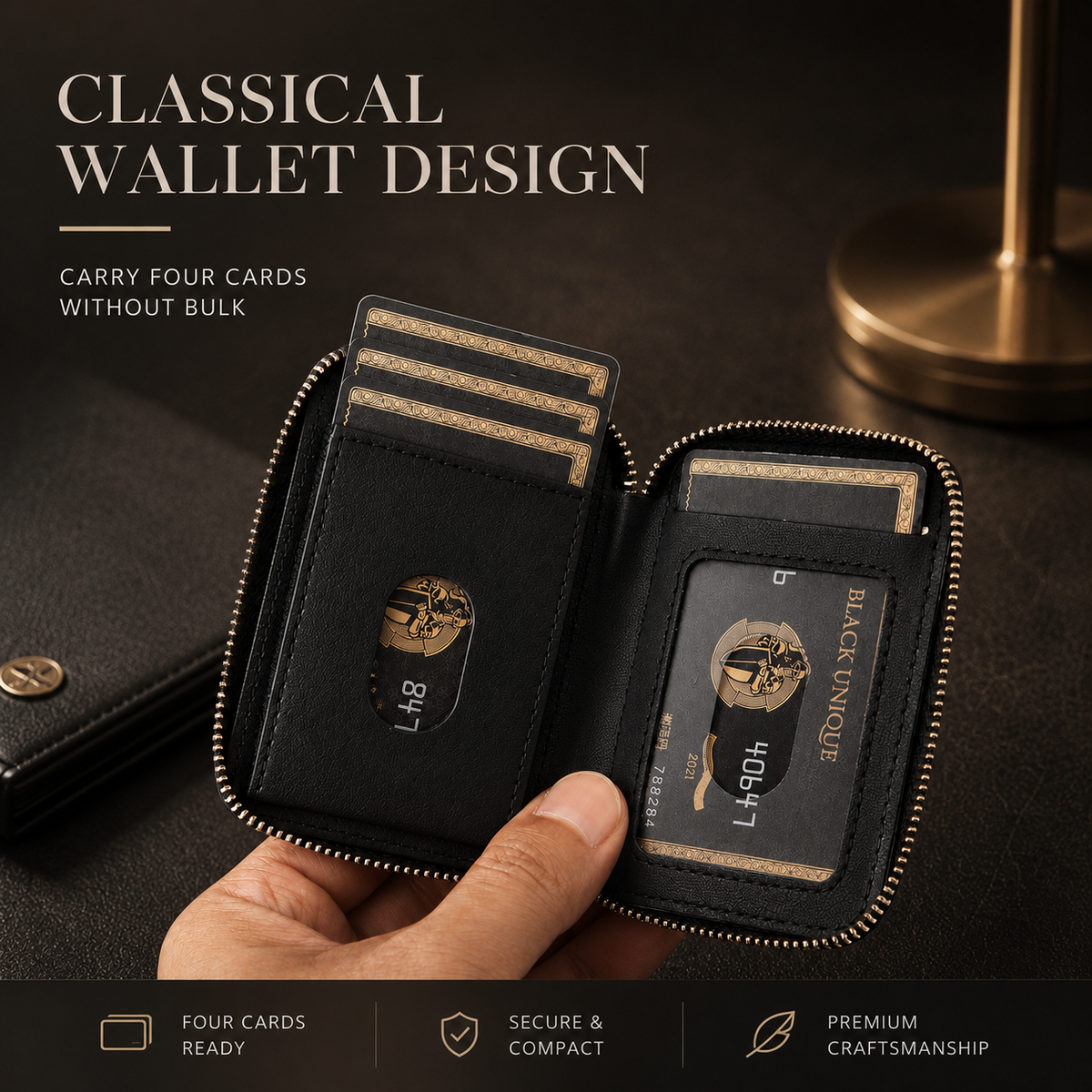 Premium Magnetic Leather Wallet MagSafe Card Holder RFID Blocking Slim Wallet Case Card Storage Lanyard Support Compatible with iPhone