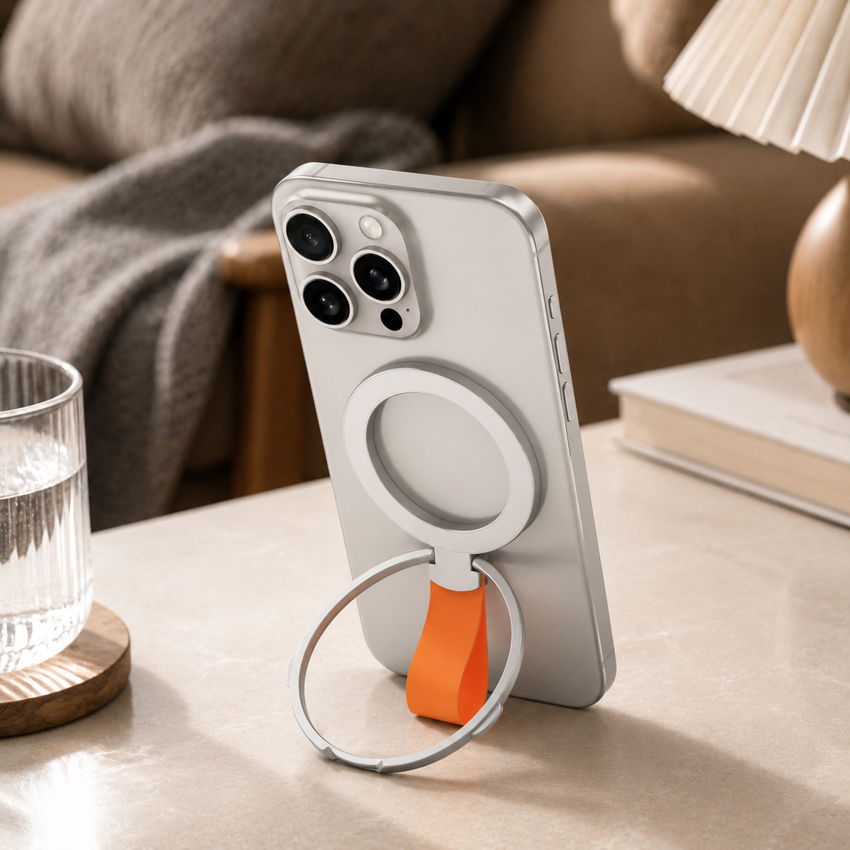 Premium Magnetic Phone Grip Stand MagSafe Finger Ring Holder Hand Strap Kickstand Magnetic Phone Holder Car Mount Desk Stand Compatible with iPhone