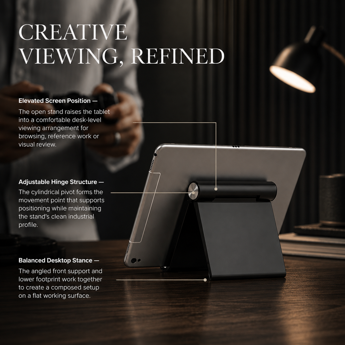 Premium Magnetic Phone Holder Stand Adjustable Foldable Desk Stand Anti Slip Mobile Holder Ergonomic Viewing Stand Strong Magnetic Support Compatible with iPhone