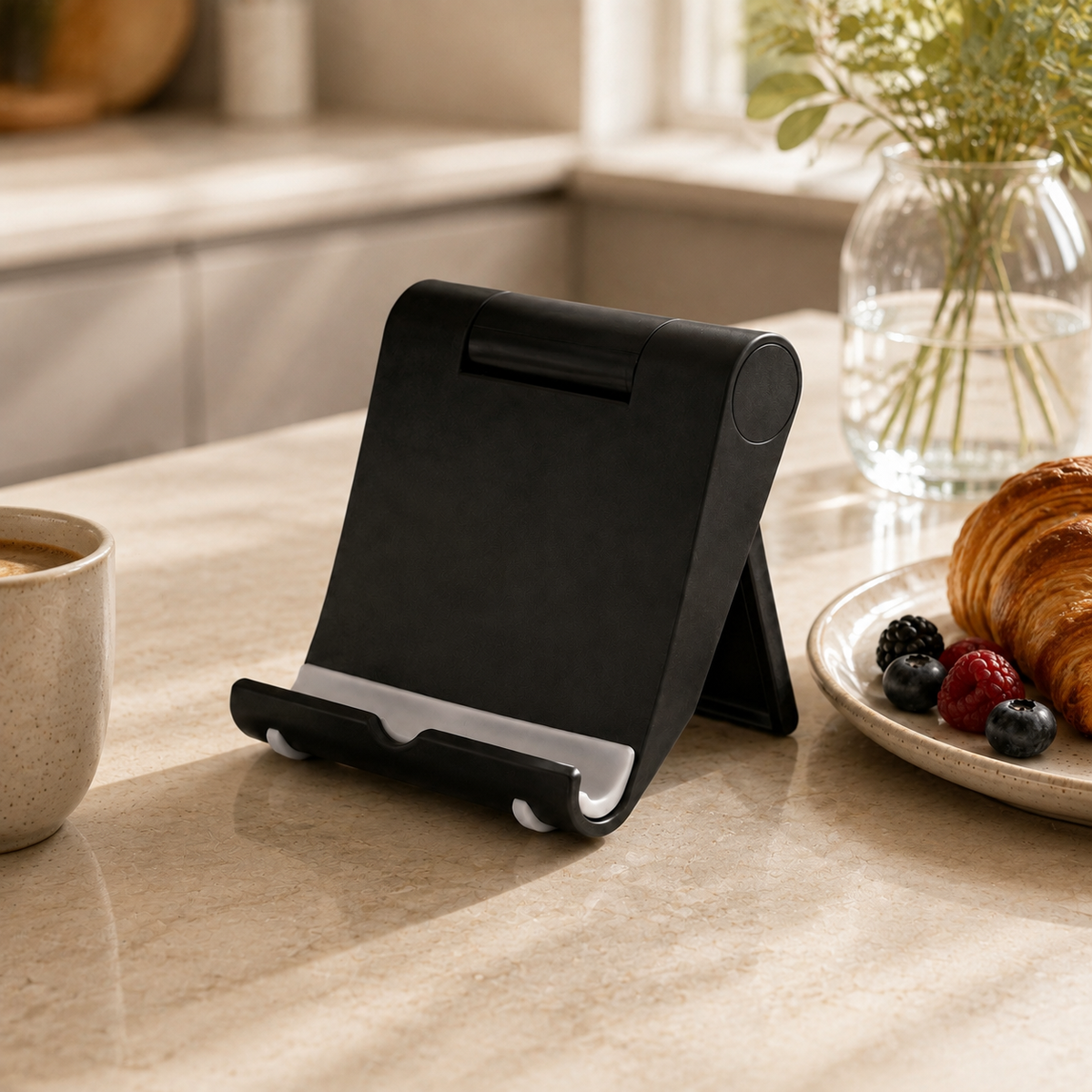 Premium Magnetic Phone Holder Stand Adjustable Foldable Desk Stand Anti Slip Mobile Holder Ergonomic Viewing Stand Strong Magnetic Support Compatible with iPhone