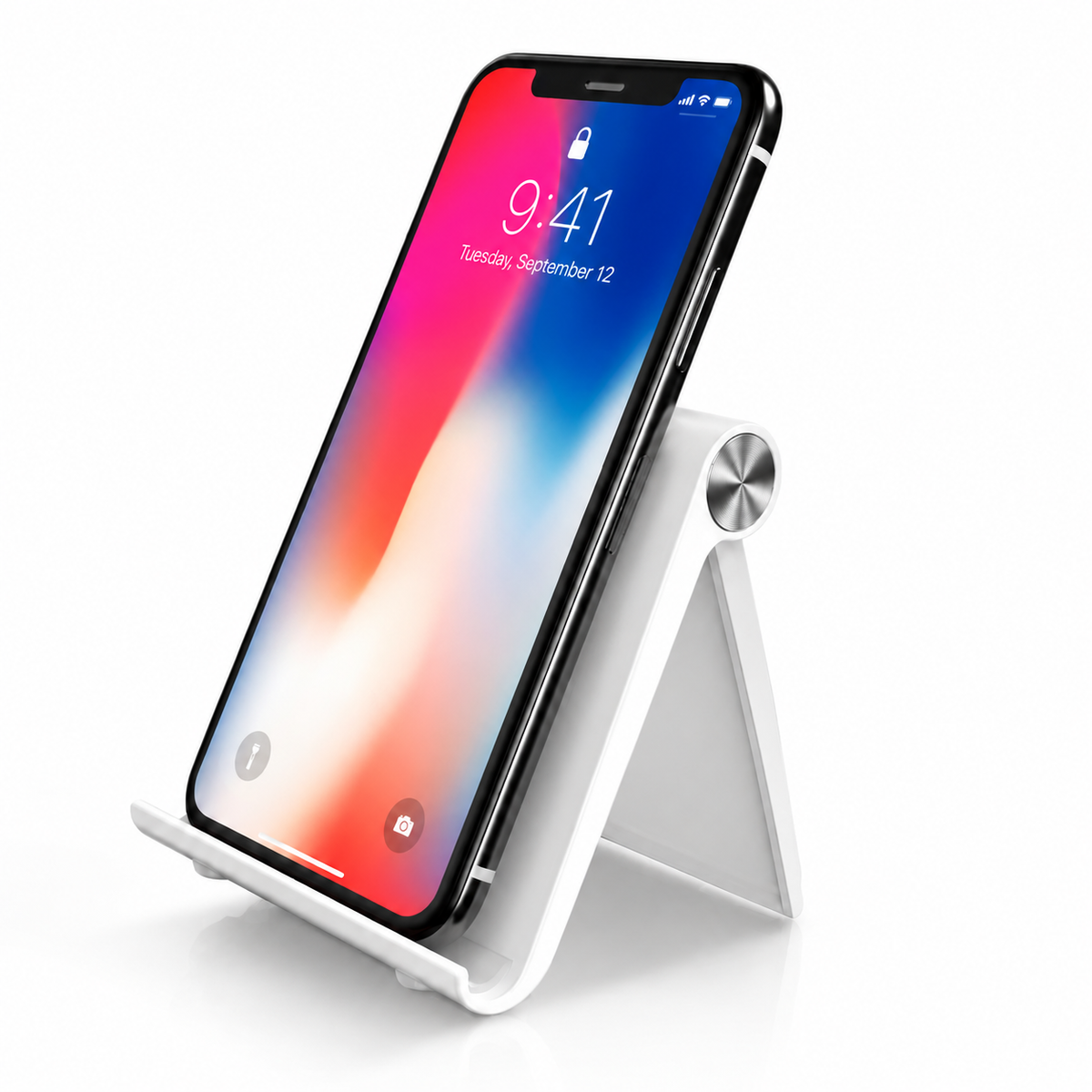 Premium Magnetic Phone Holder Stand Adjustable Foldable Desk Stand Anti Slip Mobile Holder Ergonomic Viewing Stand Strong Magnetic Support Compatible with iPhone
