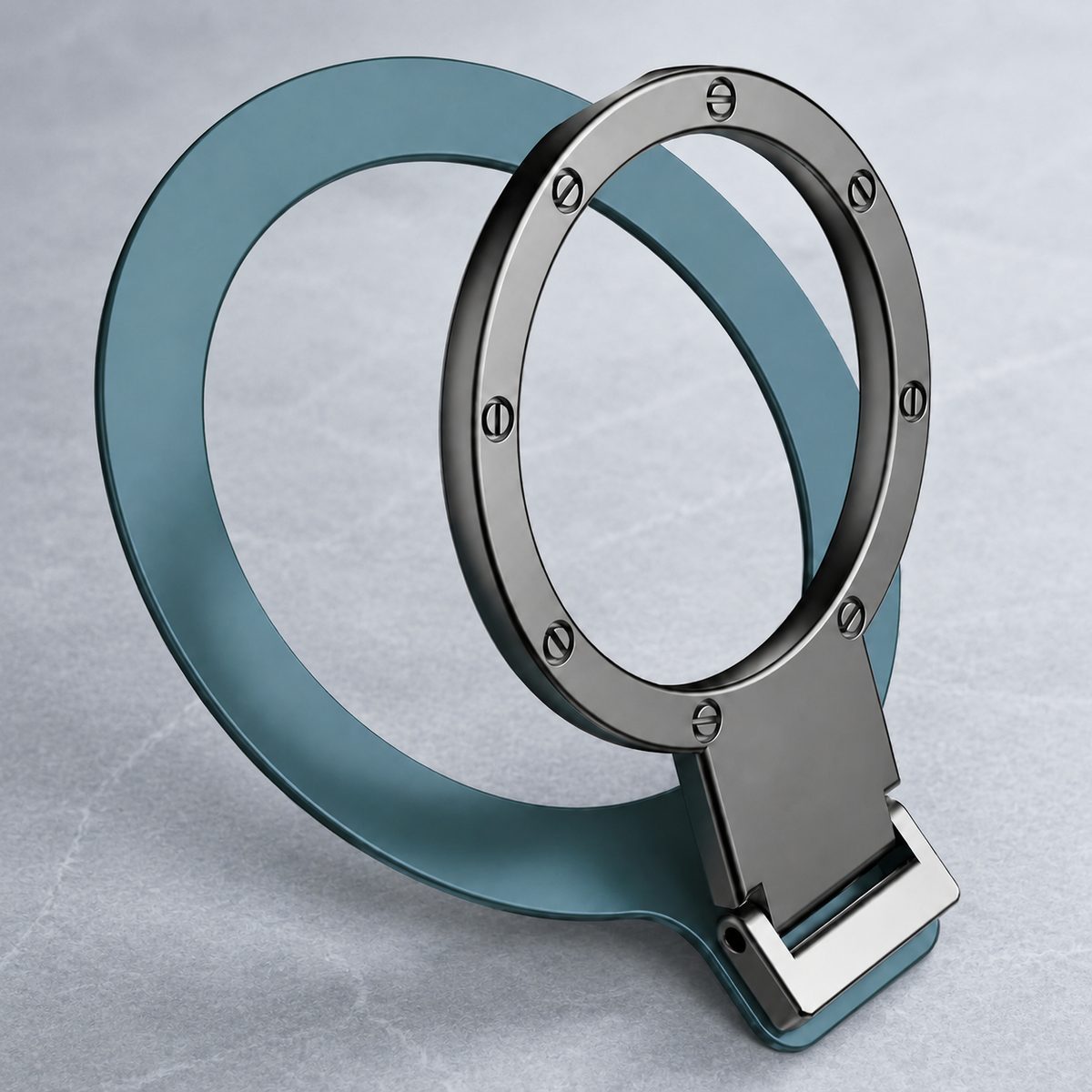 Premium Magnetic Phone Ring Holder for MagSafe 360 Rotating Grip Stand Detachable Foldable Finger Holder Kickstand Slim Compatible with iPhone Compact