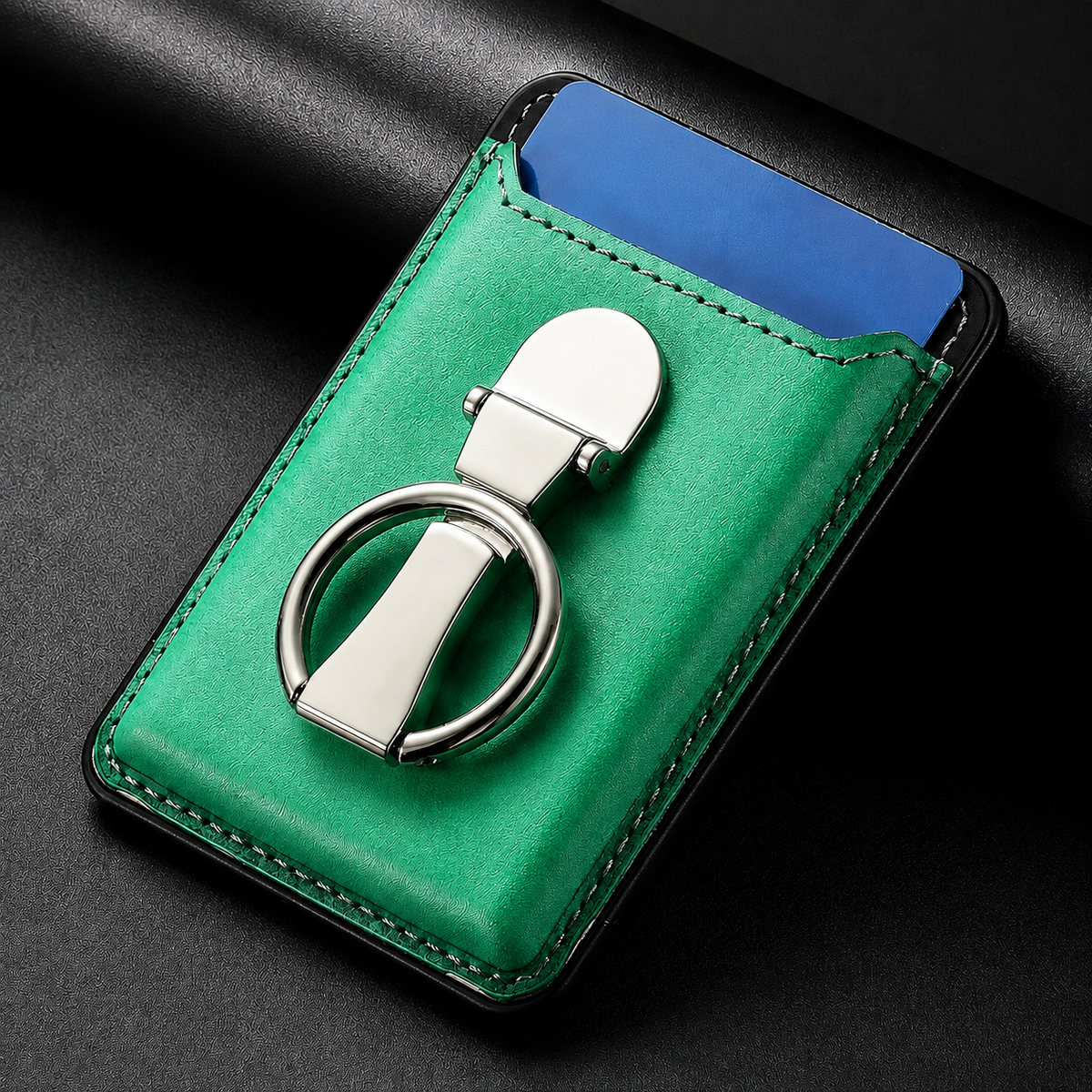 Premium Magnetic Wallet Case MagSafe Card Holder Multiple Card Slots Foldable Ring Grip Kickstand Strong Magnetic Attachment PU Leather Compatible with iPhone