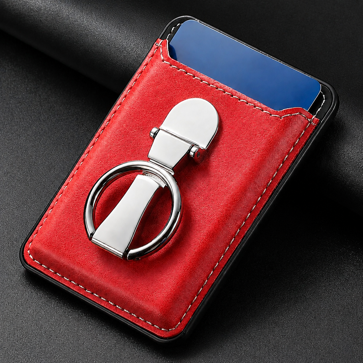 Premium Magnetic Wallet Case MagSafe Card Holder Multiple Card Slots Foldable Ring Grip Kickstand Strong Magnetic Attachment PU Leather Compatible with iPhone