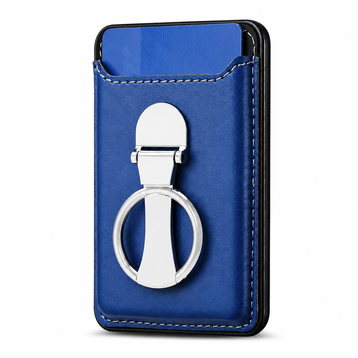 Premium Magnetic Wallet Case MagSafe Card Holder Multiple Card Slots Foldable Ring Grip Kickstand Strong Magnetic Attachment PU Leather Compatible with iPhone
