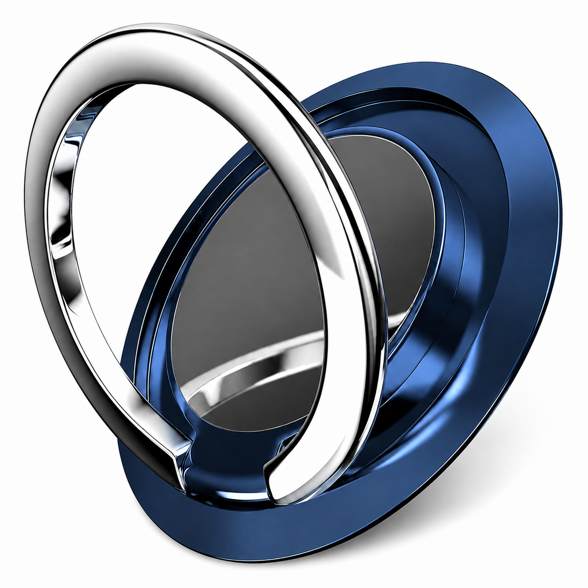 Premium Metal Finger Ring Phone Holder 180 Rotating Grip Stand Foldable Kickstand Adhesive Smartphone Holder Zinc Alloy Universal Compatible with iPhone