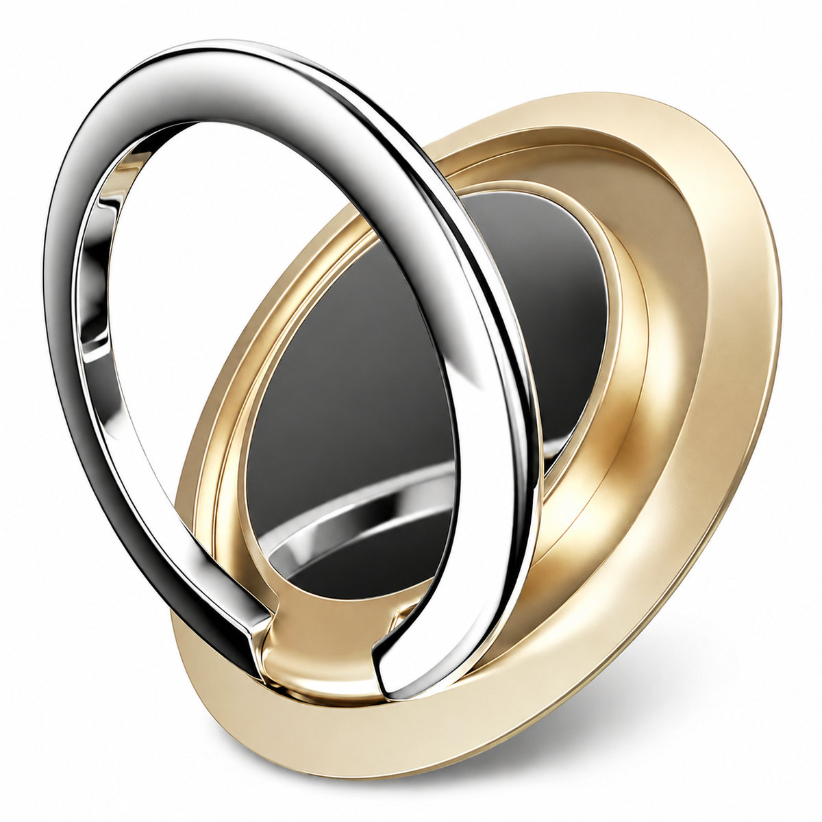 Premium Metal Finger Ring Phone Holder 180 Rotating Grip Stand Foldable Kickstand Adhesive Smartphone Holder Zinc Alloy Universal Compatible with iPhone