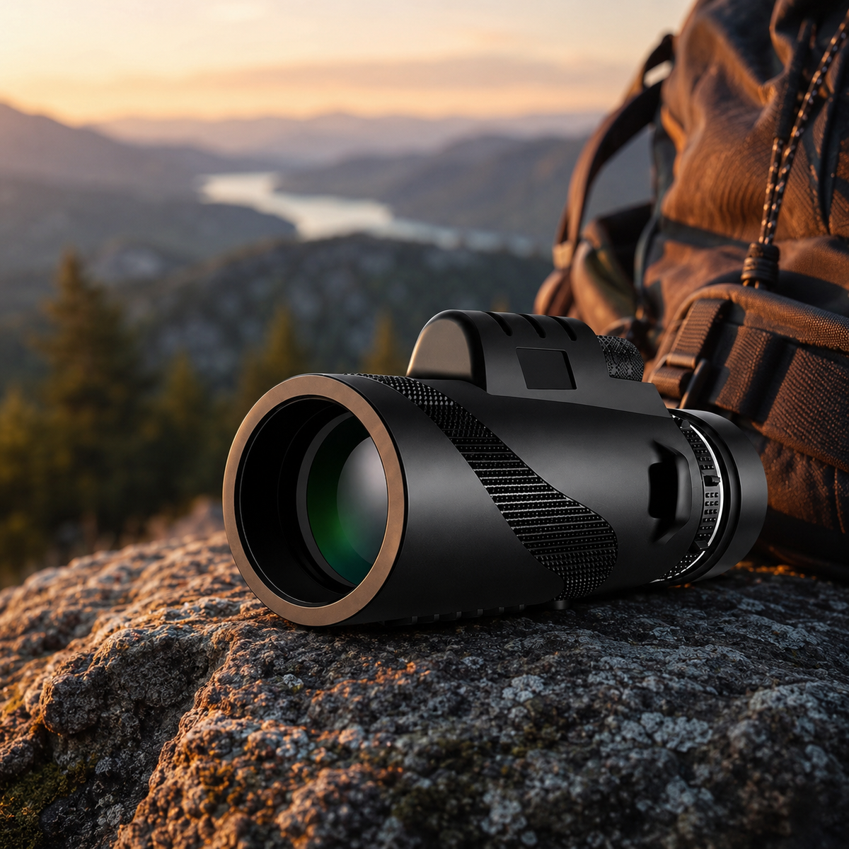 Premium Portable Zoom HD Monocular Telescope 80x100 High Power Scope FMC BAK4 Optics Phone Adapter Tripod Long Range Outdoor Travel Compatible with iPhone