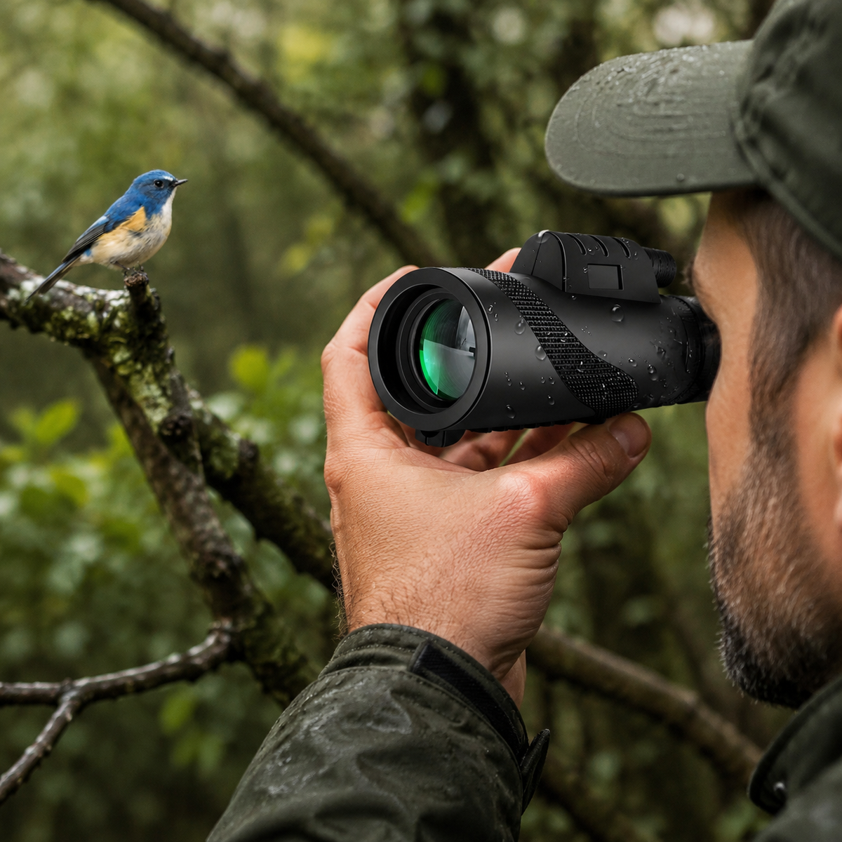 Premium Portable Zoom HD Monocular Telescope 80x100 High Power Scope FMC BAK4 Optics Phone Adapter Tripod Long Range Outdoor Travel Compatible with iPhone