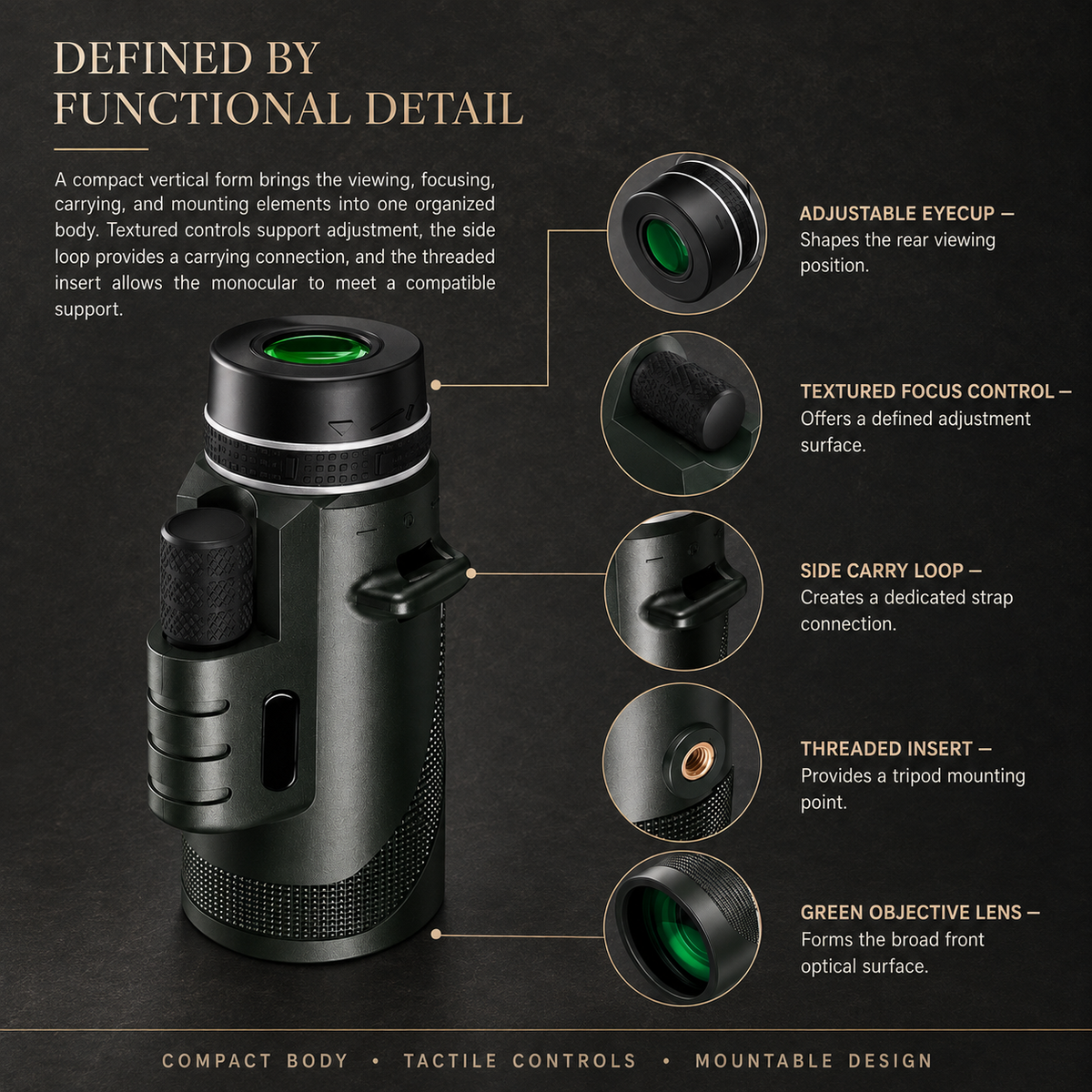 Premium Portable Zoom HD Monocular Telescope 80x100 High Power Scope FMC BAK4 Optics Phone Adapter Tripod Long Range Outdoor Travel Compatible with iPhone