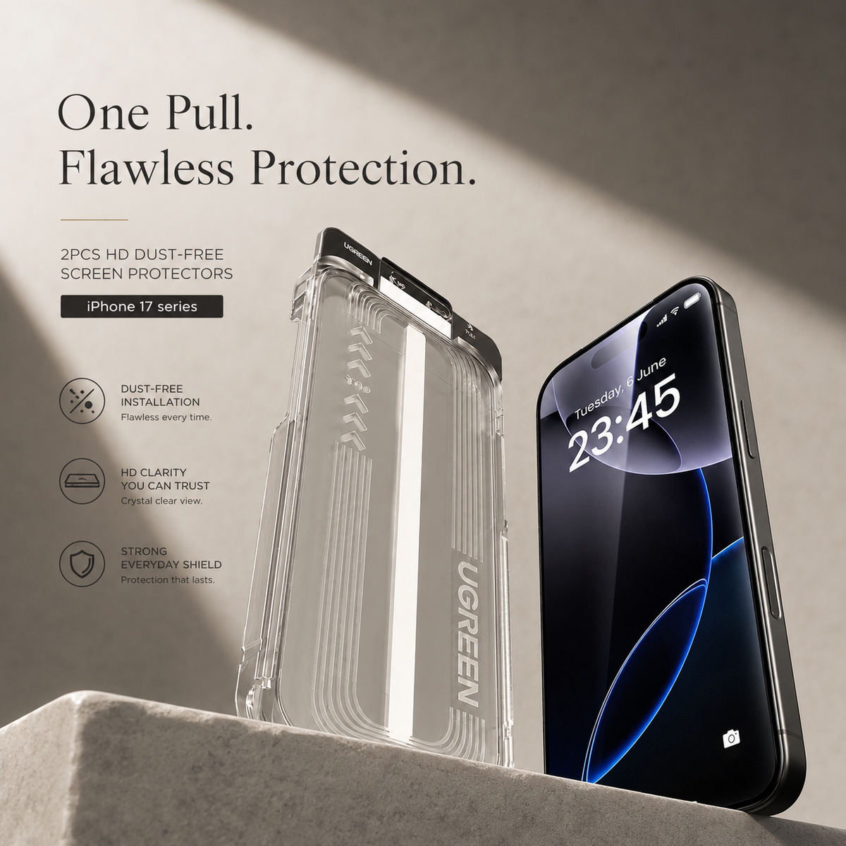 Premium Privacy Screen Protector Anti Spy Tempered Glass HD Display Fingerprint Resistant Scratch Resistant Shatter Protection Compatible with iPhone
