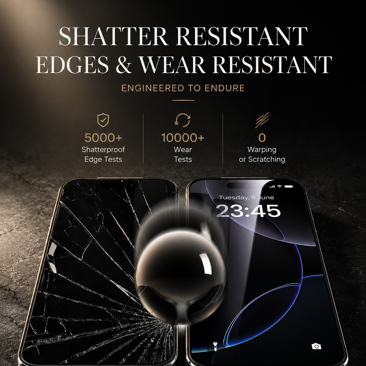 Premium Privacy Screen Protector Anti Spy Tempered Glass HD Display Fingerprint Resistant Scratch Resistant Shatter Protection Compatible with iPhone