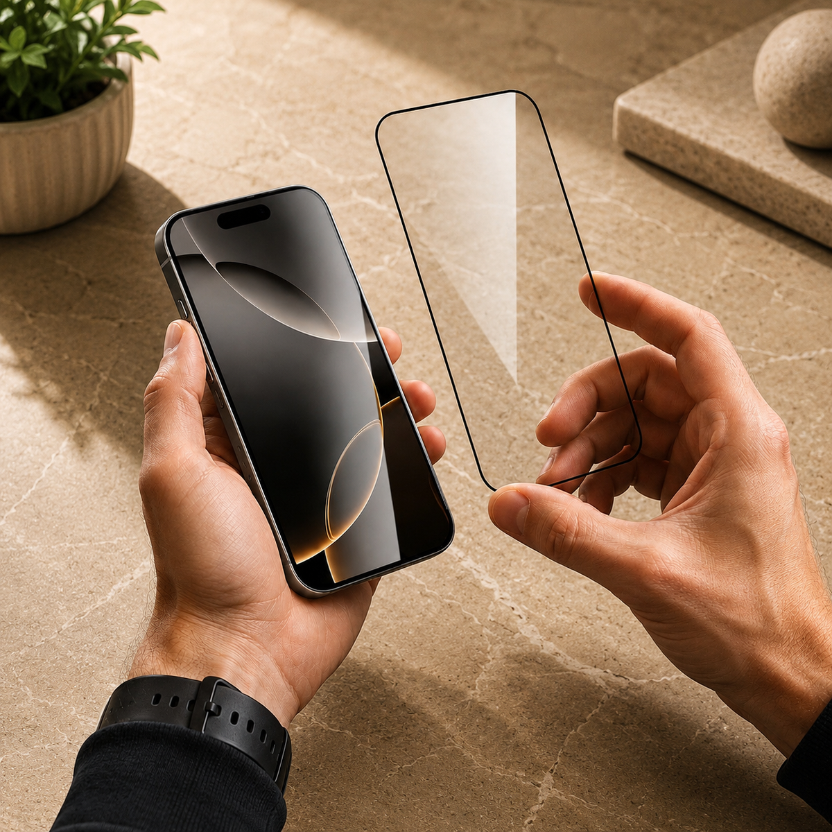Premium Privacy Screen Protector Anti Spy Tempered Glass HD Display Fingerprint Resistant Scratch Resistant Shatter Protection Compatible with iPhone