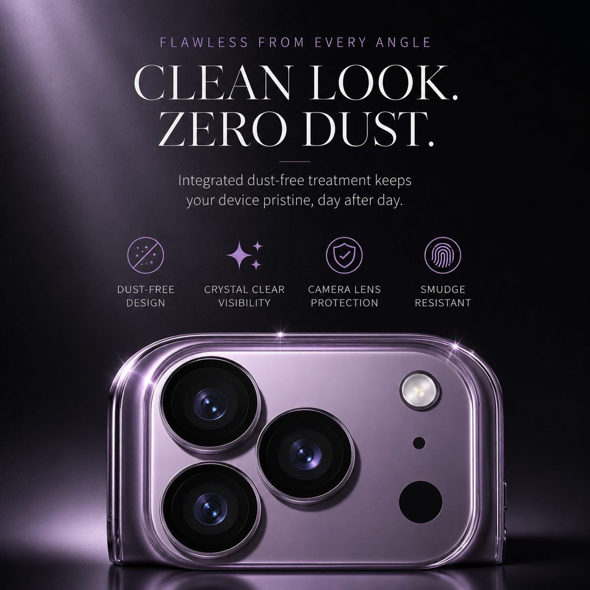 Premium Ultra Thin Camera Lens Protector 4 Pack Tempered Glass Anti Scratch Anti Fingerprint Full Coverage HD Clear Camera Cover Compatible with iPhone