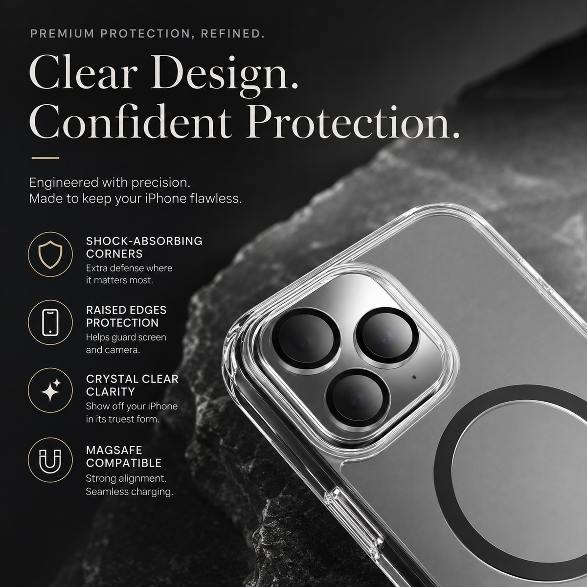 Premium Ultra Thin Camera Lens Protector 4 Pack Tempered Glass Anti Scratch Anti Fingerprint Full Coverage HD Clear Camera Cover Compatible with iPhone