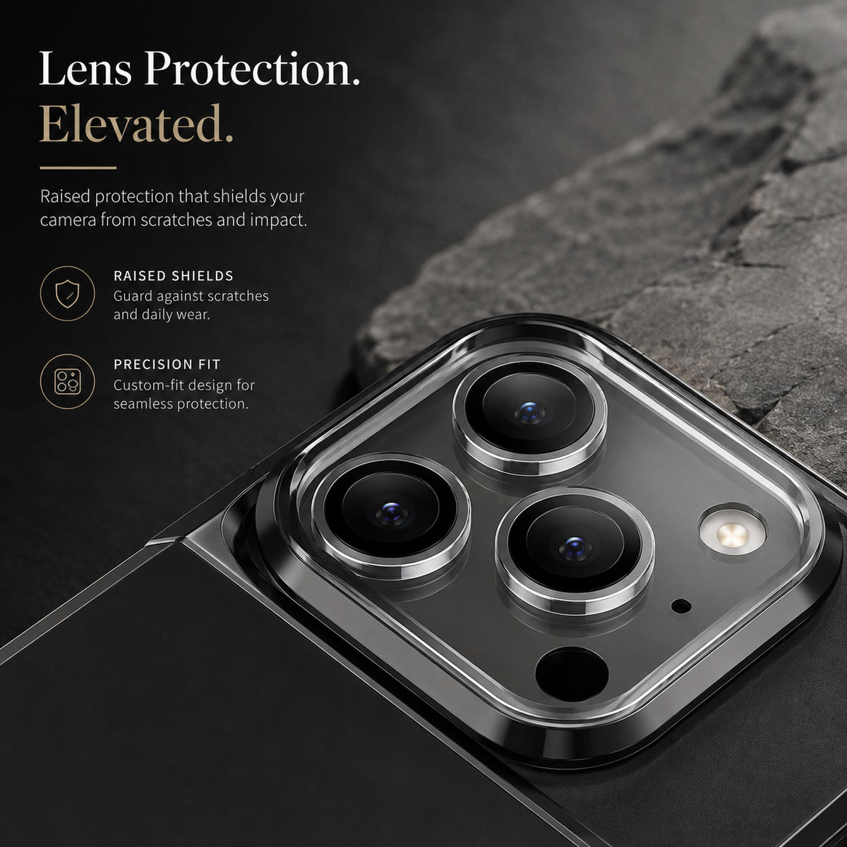Premium Ultra Thin Camera Lens Protector 4 Pack Tempered Glass Anti Scratch Anti Fingerprint Full Coverage HD Clear Camera Cover Compatible with iPhone