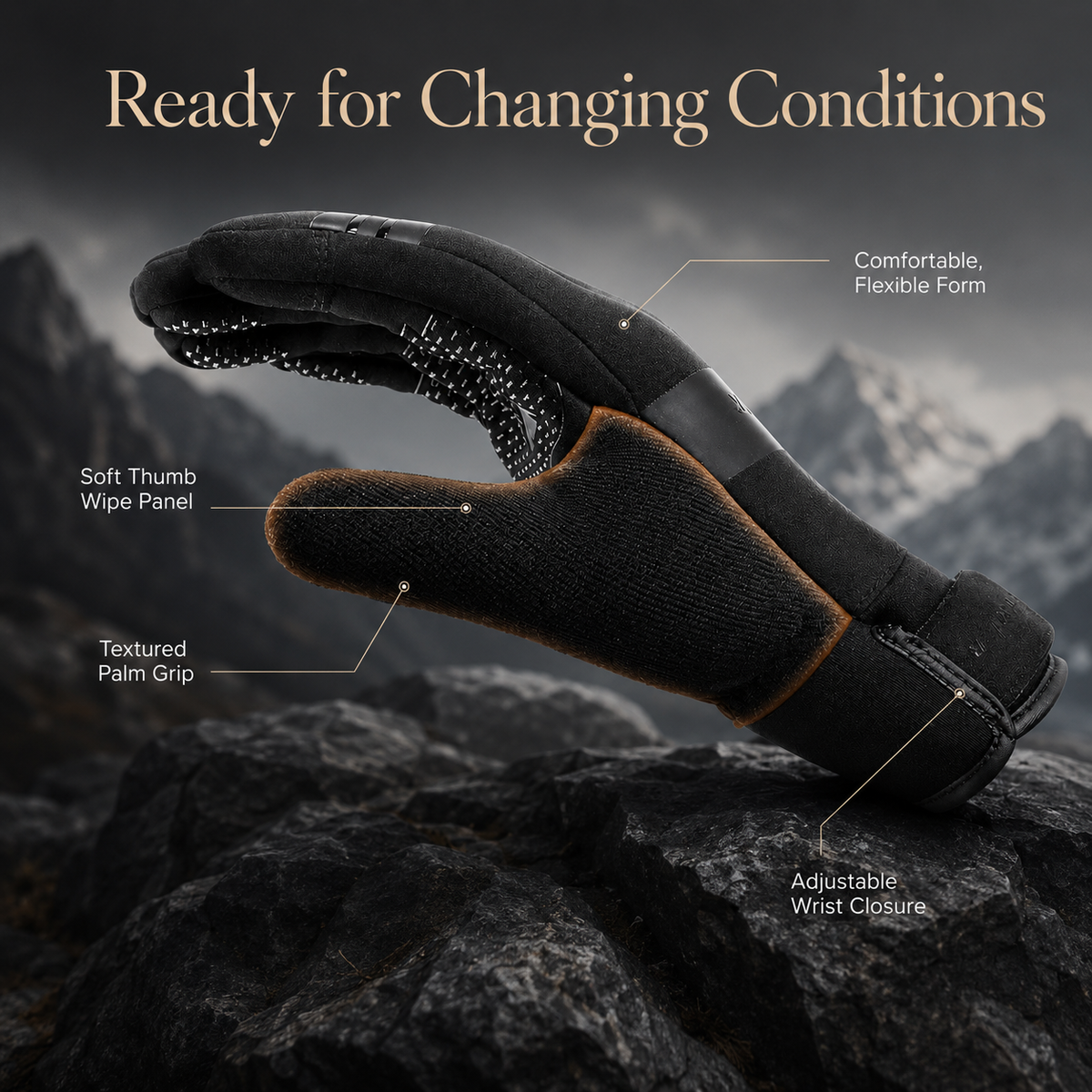 Premium Winter Cycling Gloves Waterproof Thermal Touchscreen Windproof Anti Slip 3M Insulated Sports Riding Gloves Unisex Compatible with iPhone Lined