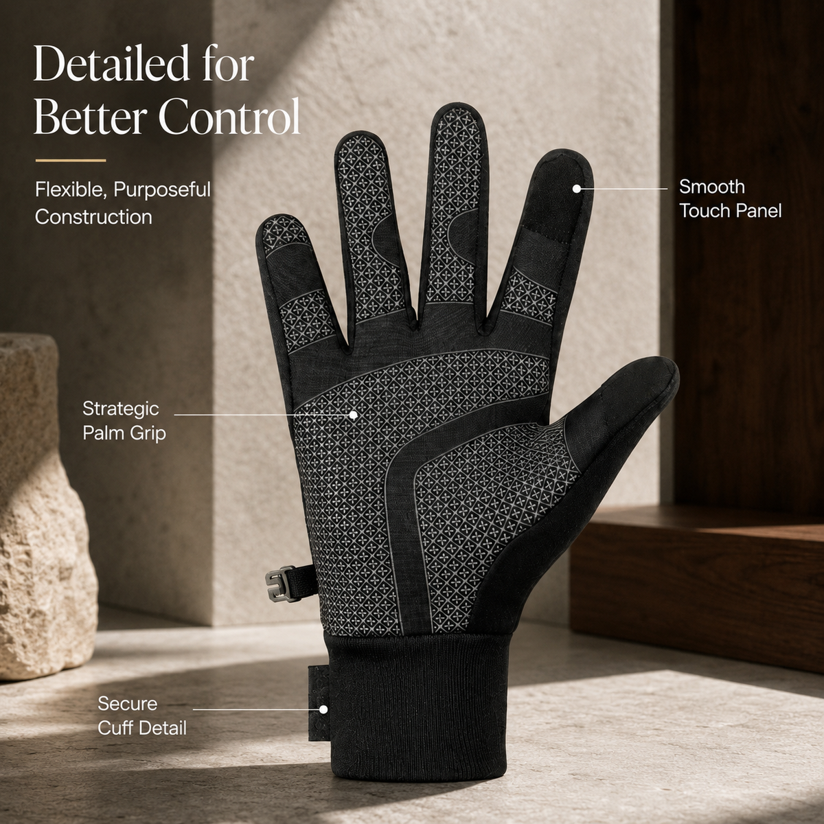 Premium Winter Cycling Gloves Waterproof Thermal Touchscreen Windproof Anti Slip 3M Insulated Sports Riding Gloves Unisex Compatible with iPhone Lined